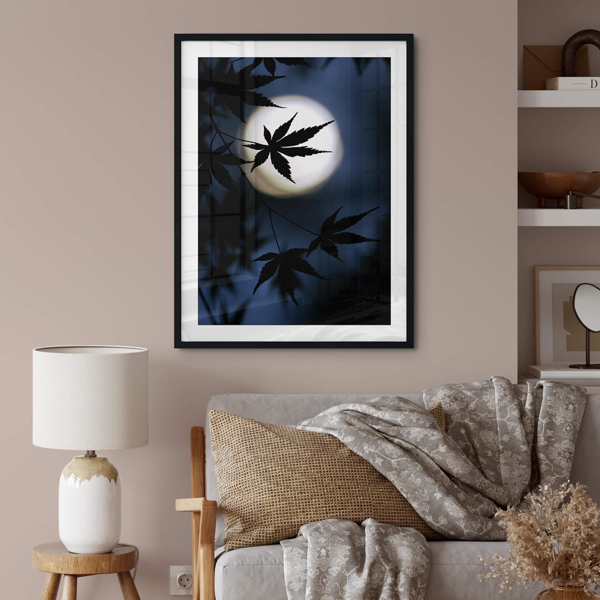 Póster Tomihisa - Arce japonés a la luz de la luna