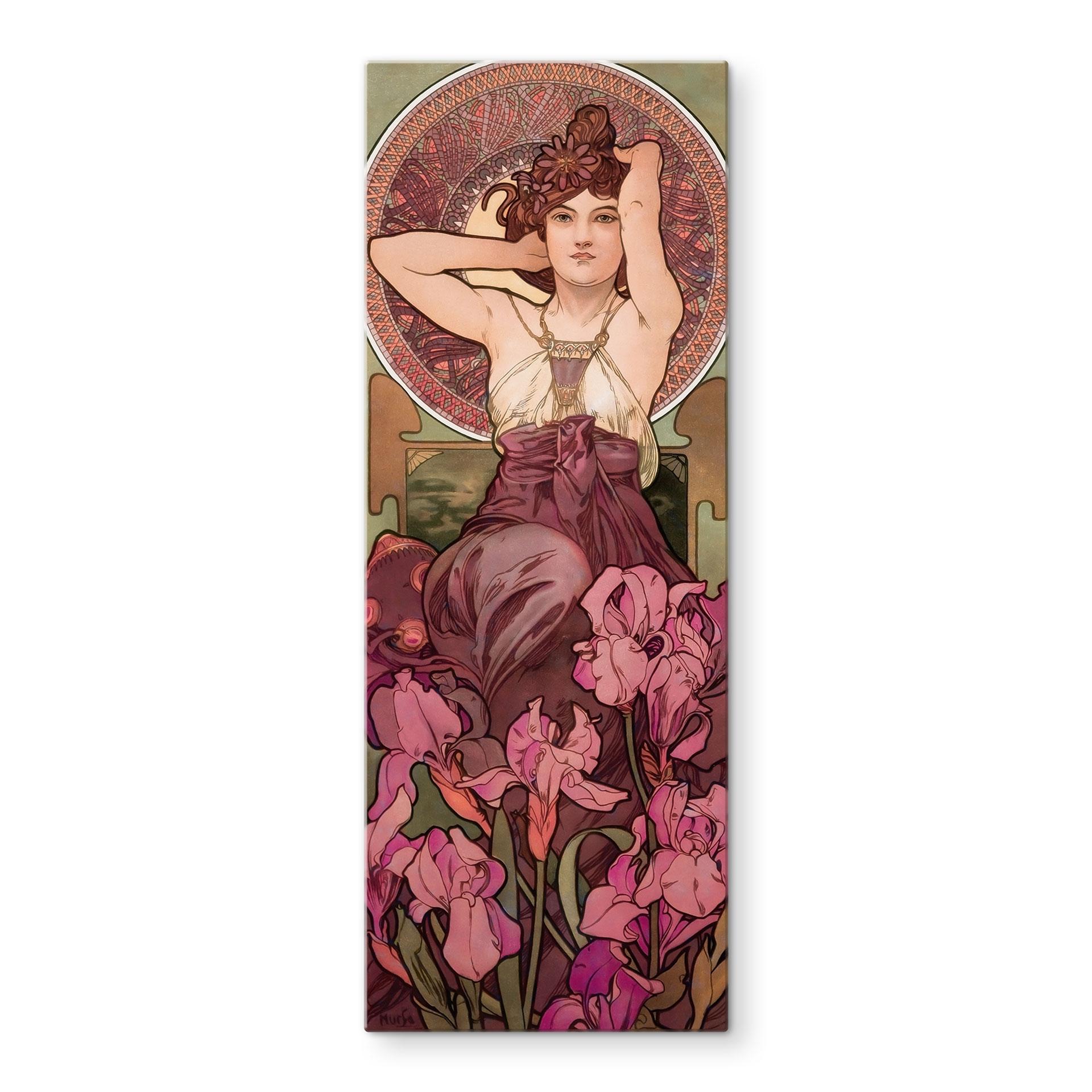 Glasbillede - Mucha - Ædelsten: Ametyst - Panorama