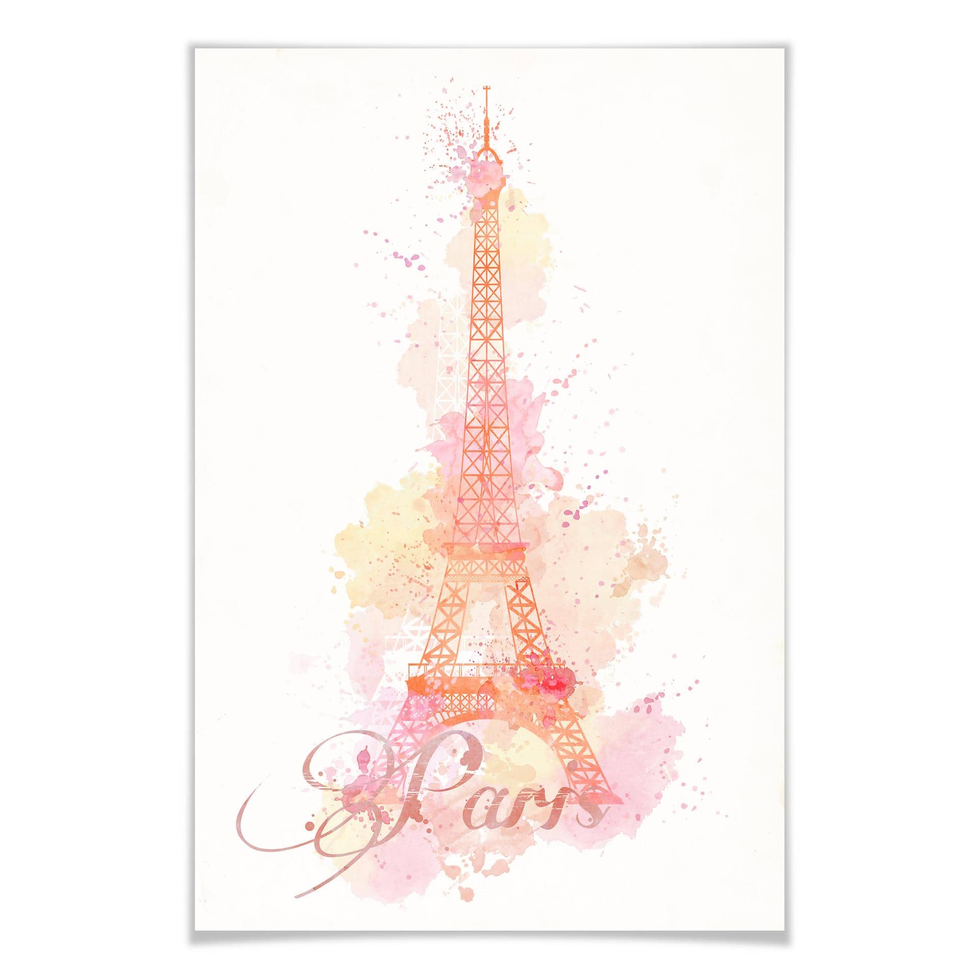 Poster - La Tour Eiffel en aquarelle