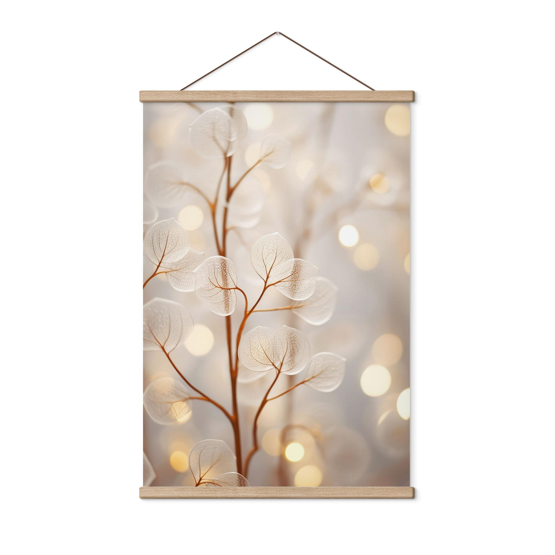 Tekstil plakat Filigran blade Beige - Treechild