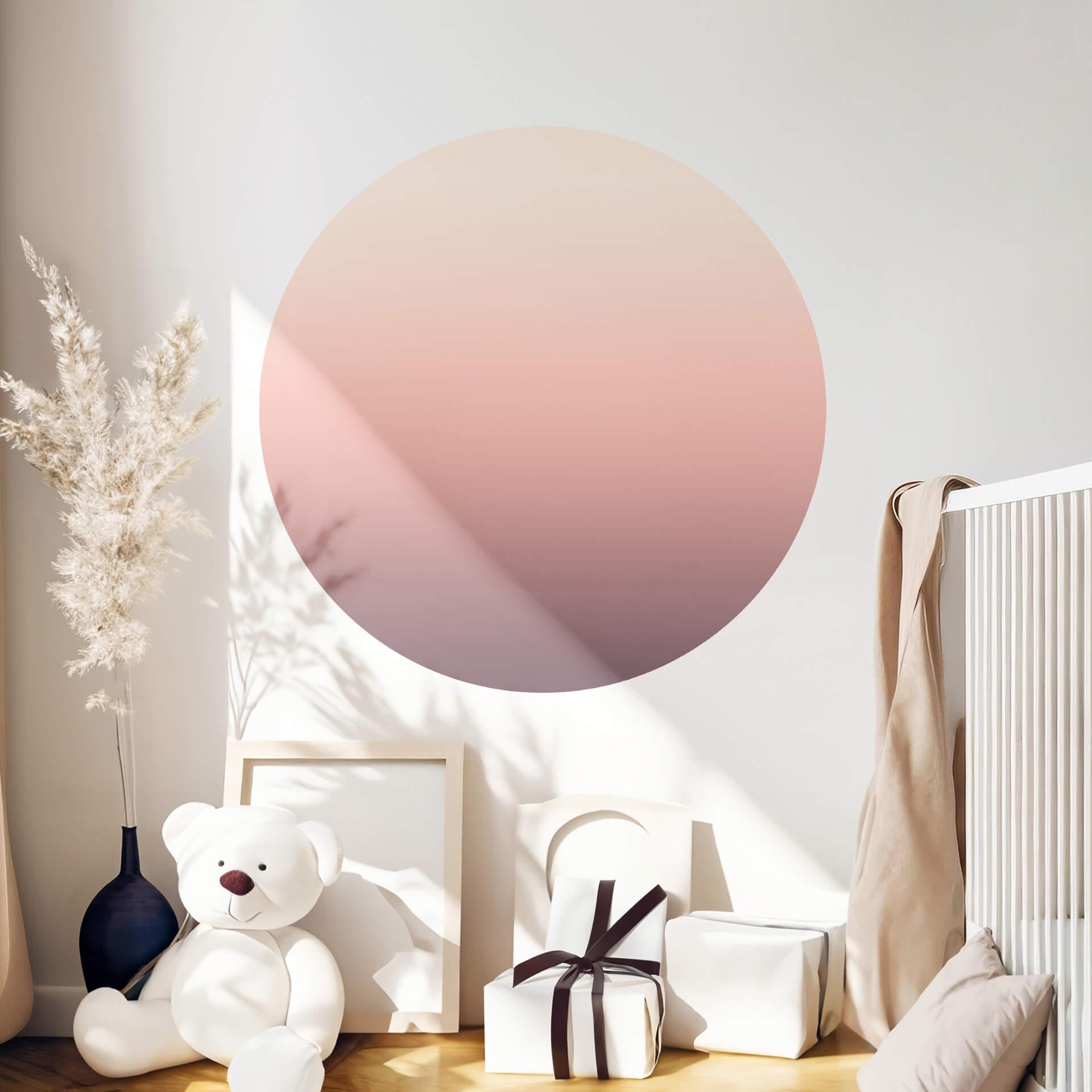 Muursticker Ombre Sunset- rond