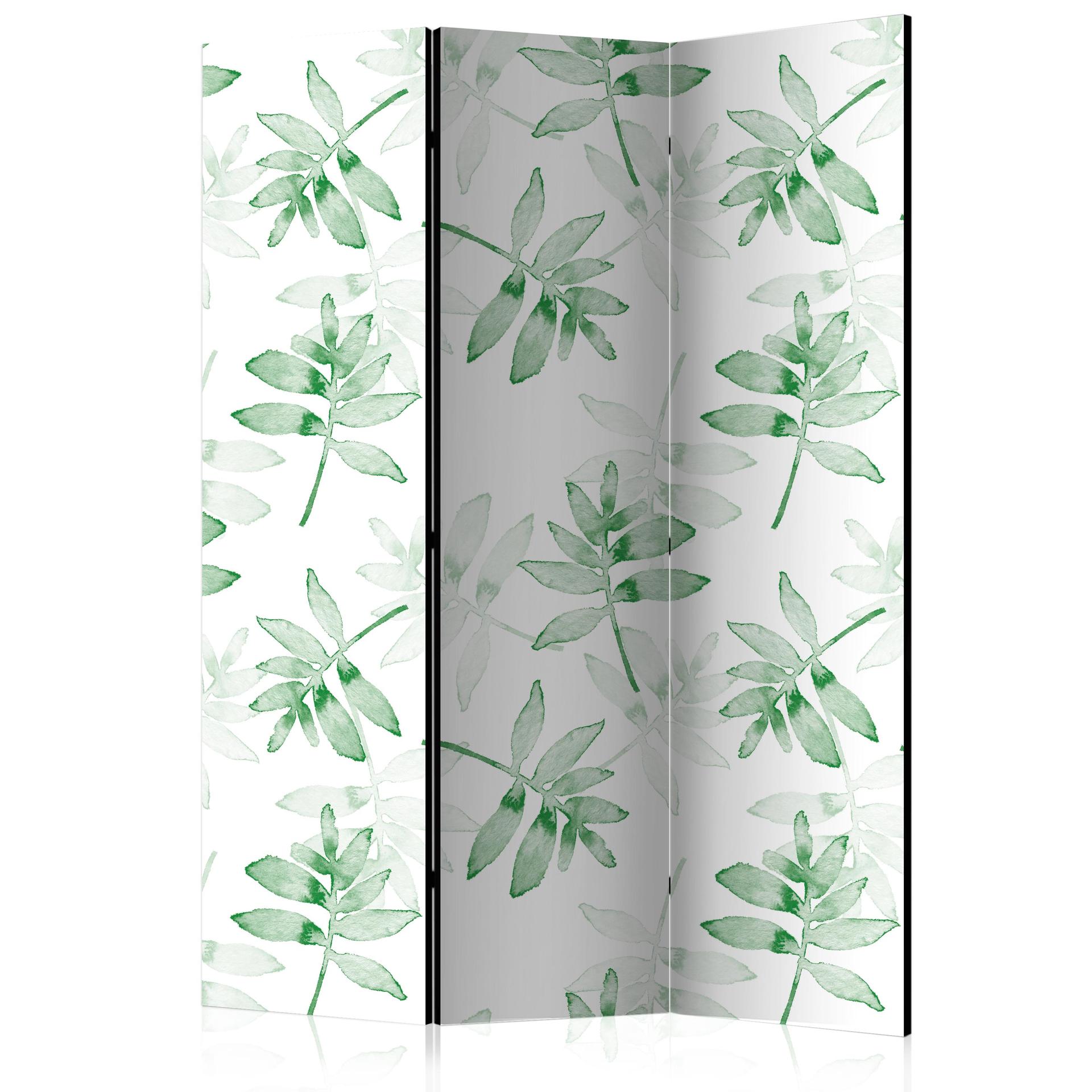 Screen room divider - Akvarelgrene, 3-delt