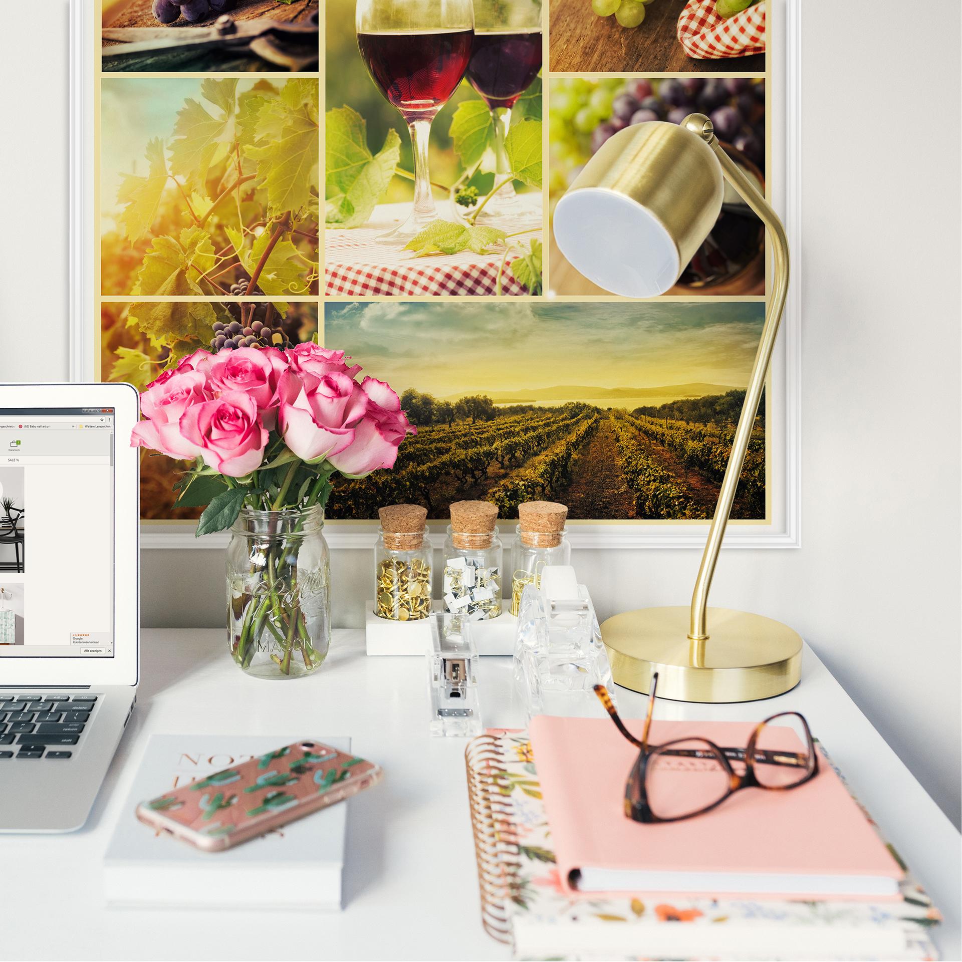 Wallprint W - Wein Collage- quadratisch