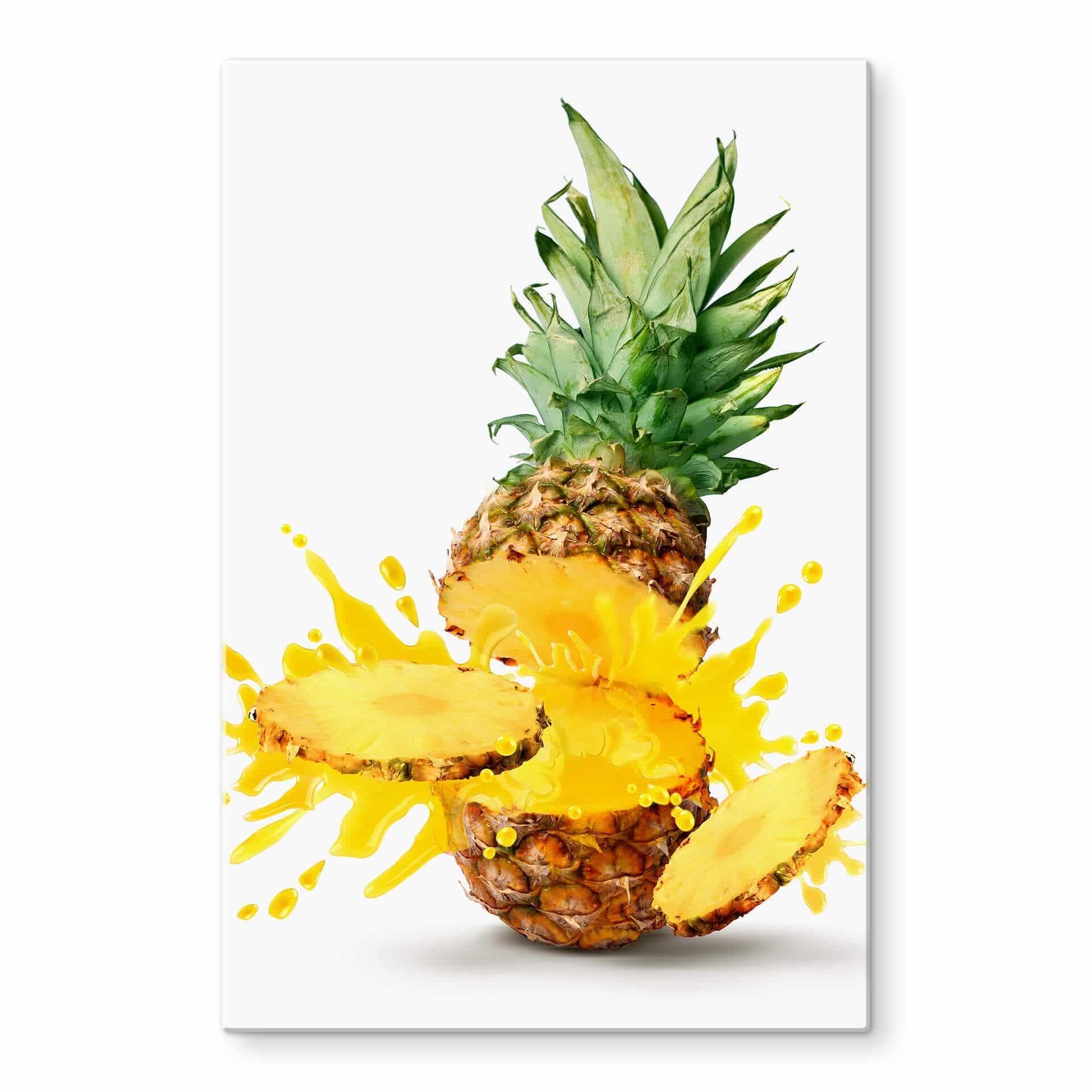 Tableau en verre - Splashing Pineapple