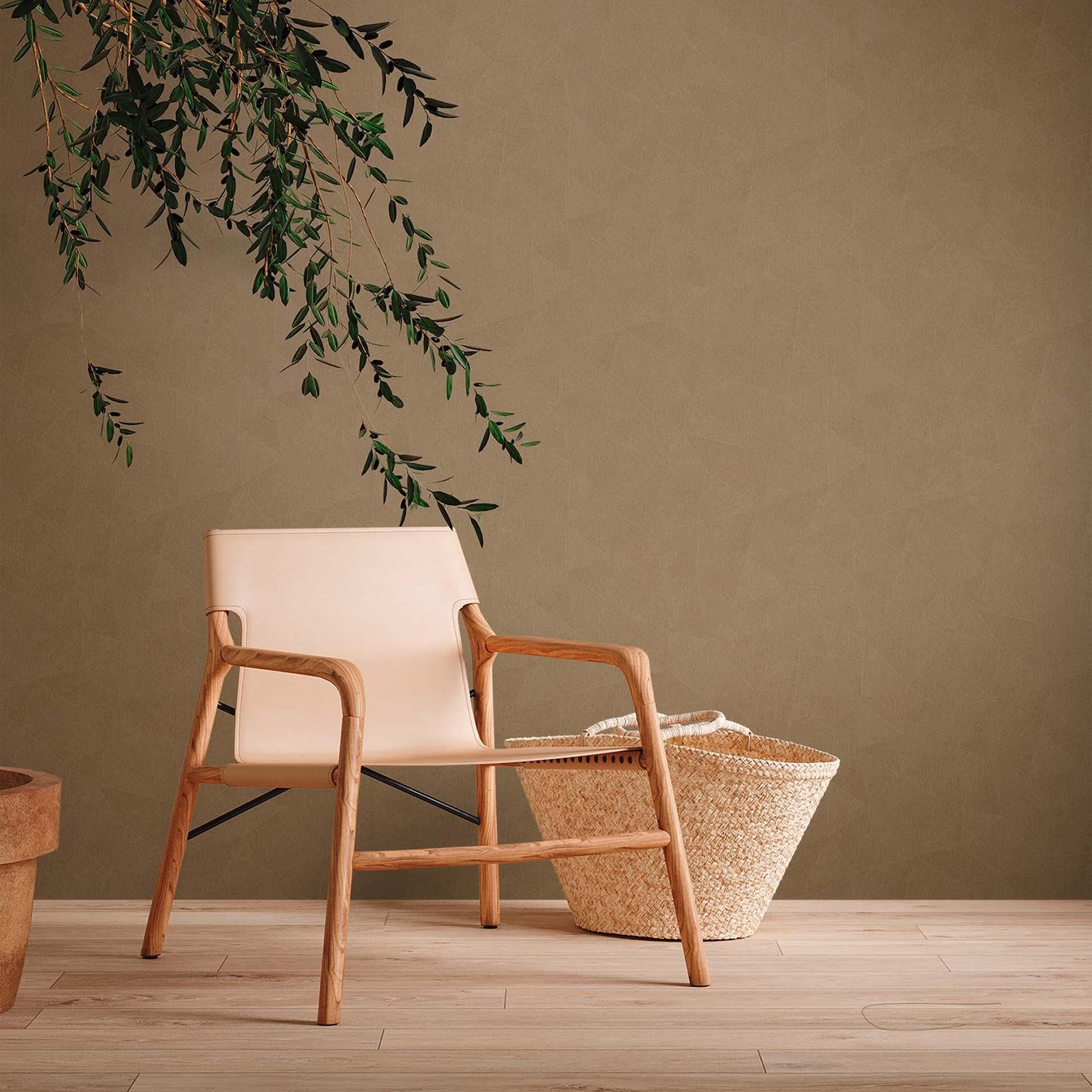 vliesbehang bruin geometrisch design vlak behang vlies patroon behang