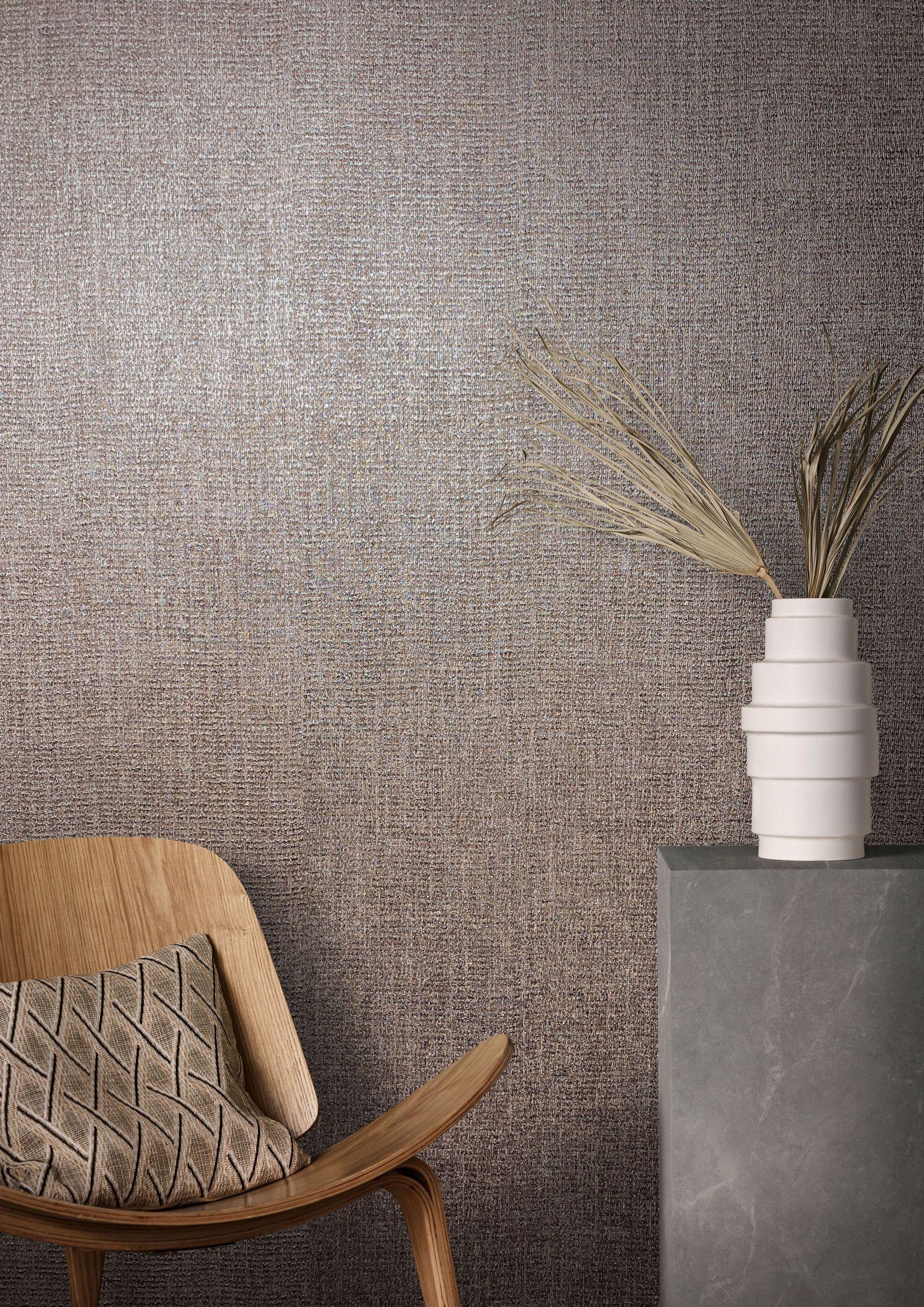 Structuurbehang, vliesbehang Natural Opulence rood, bruin