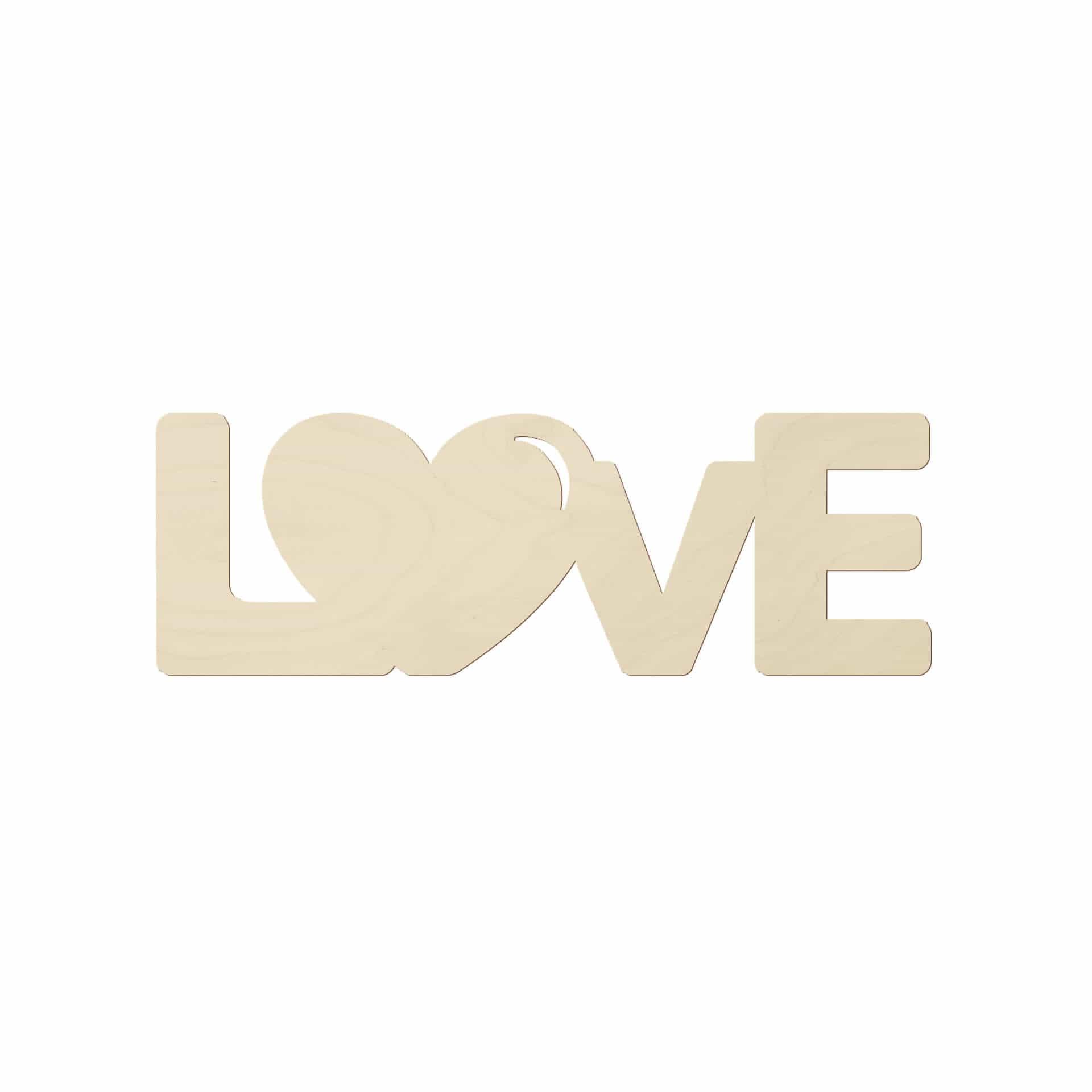 Scritta in legno - Love