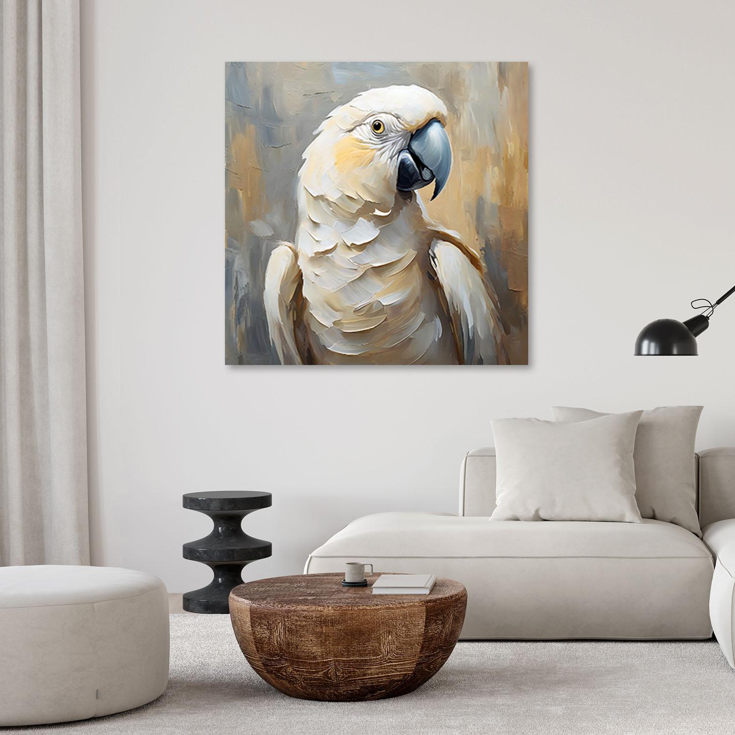 Canvasbillede, papegøje