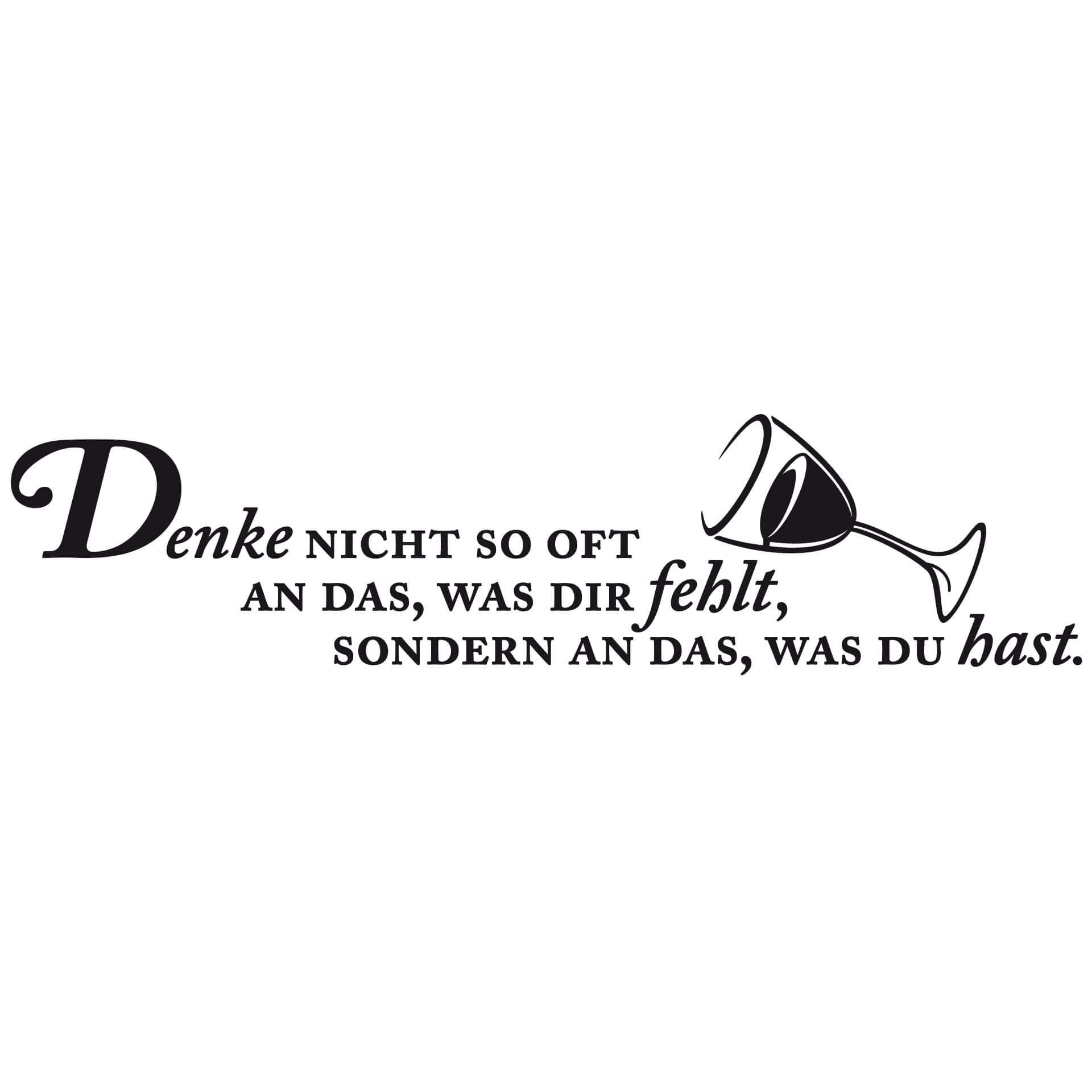 Wandtattoo Denke nicht so oft an...