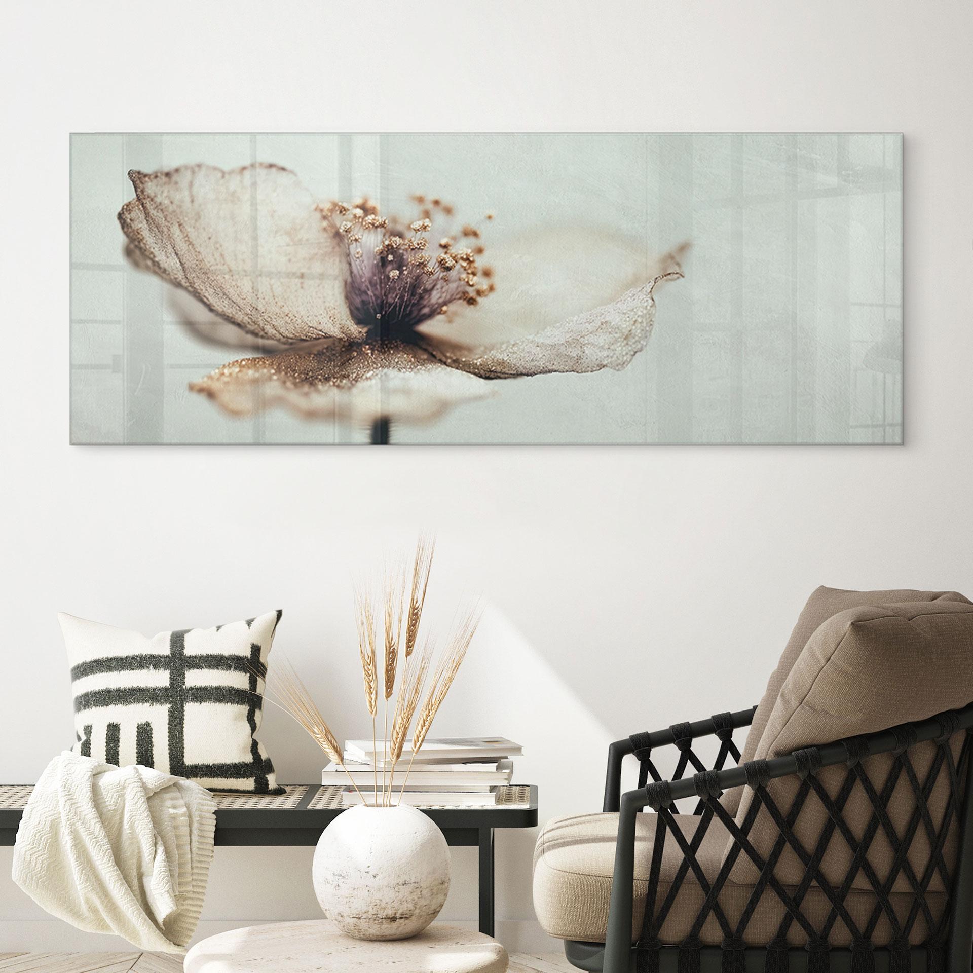 Acrylglas Delicate gedroogde bloesem in beige - Treechild - Panorama