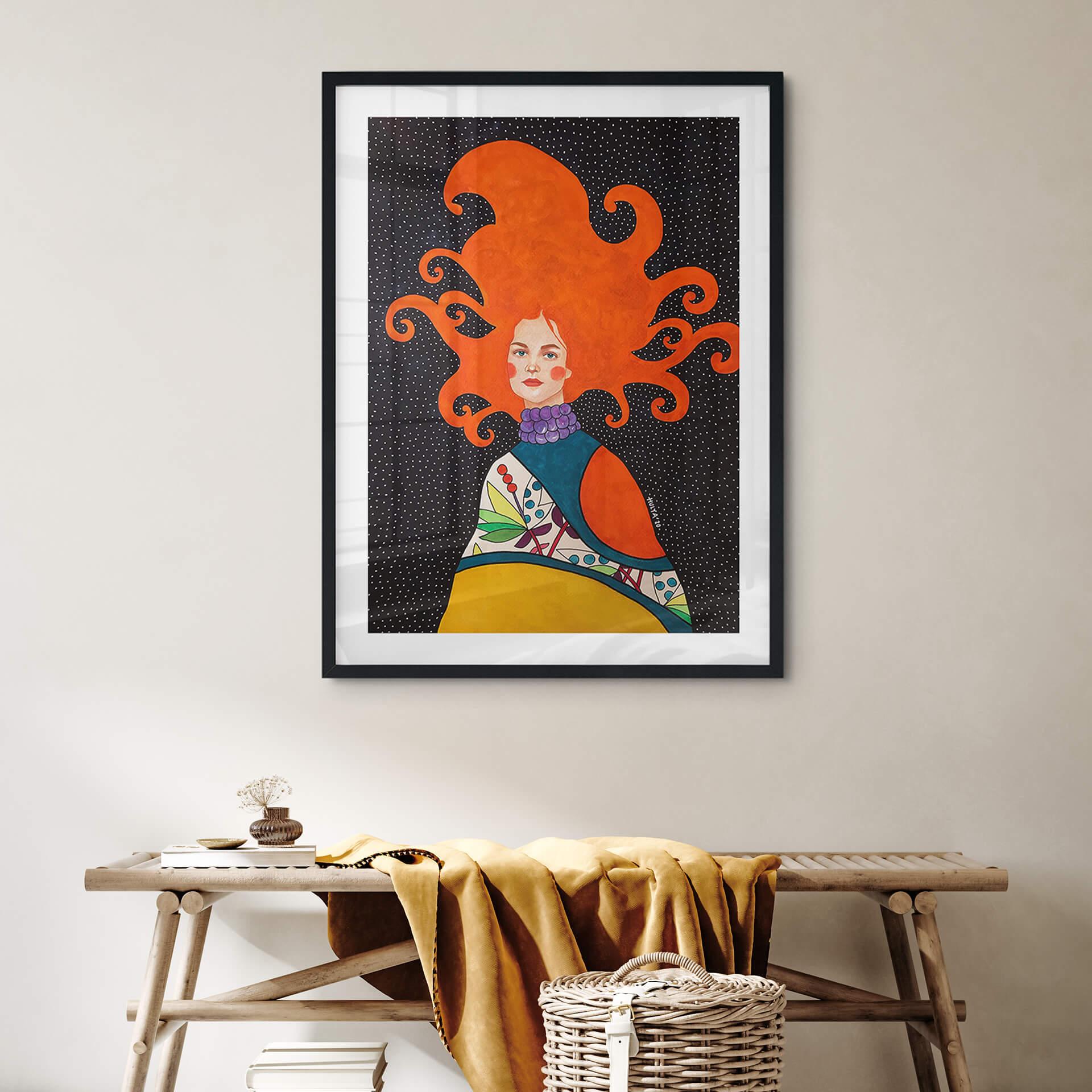 Plakat Kvinde med flammende hår - Hülya