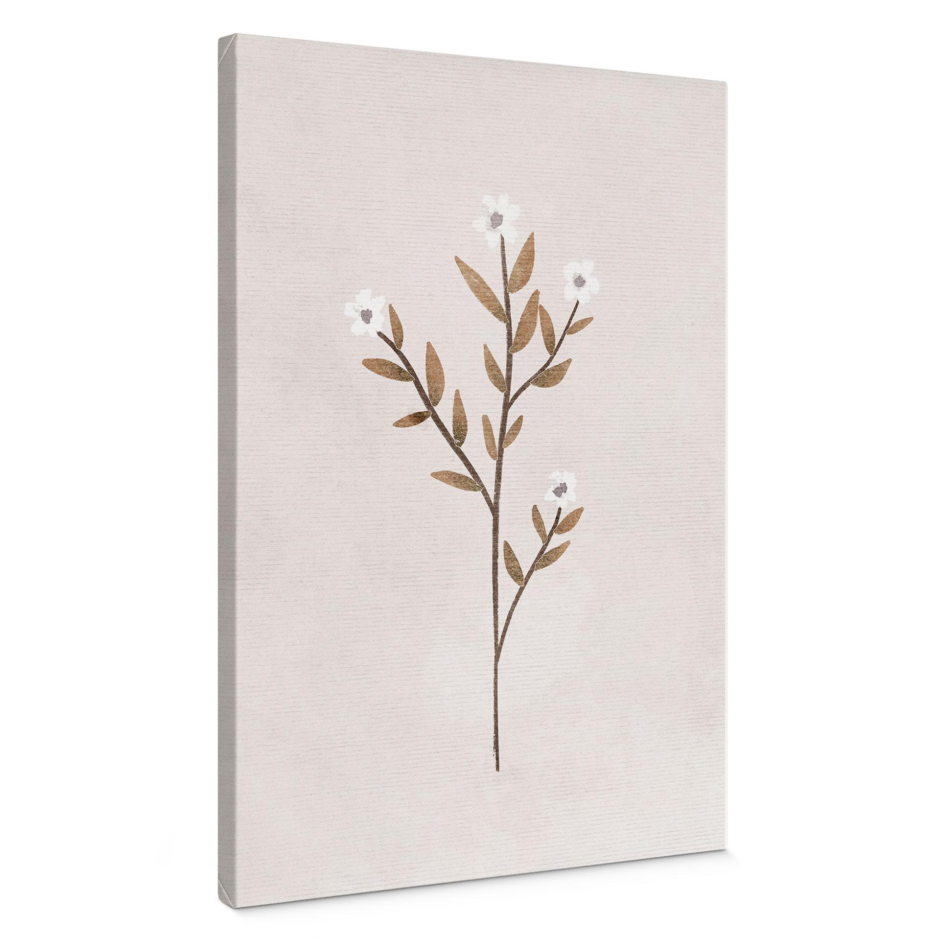 Canvasbillede Blomster illustration - Forglemmigej - Goed Blauw