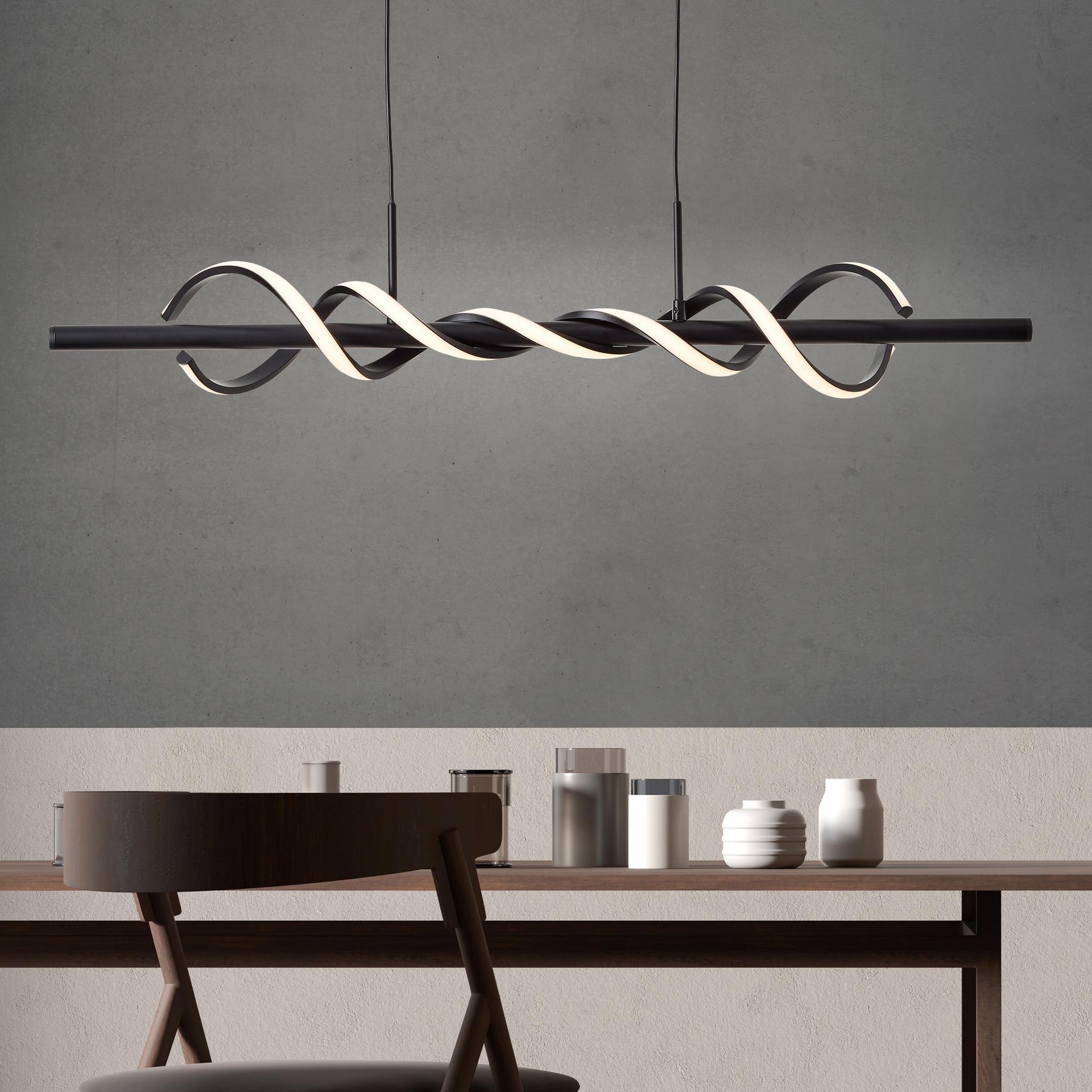 Pendelleuchte Alexander, schwarz, 150 x 95,5 cm, Pendellampe