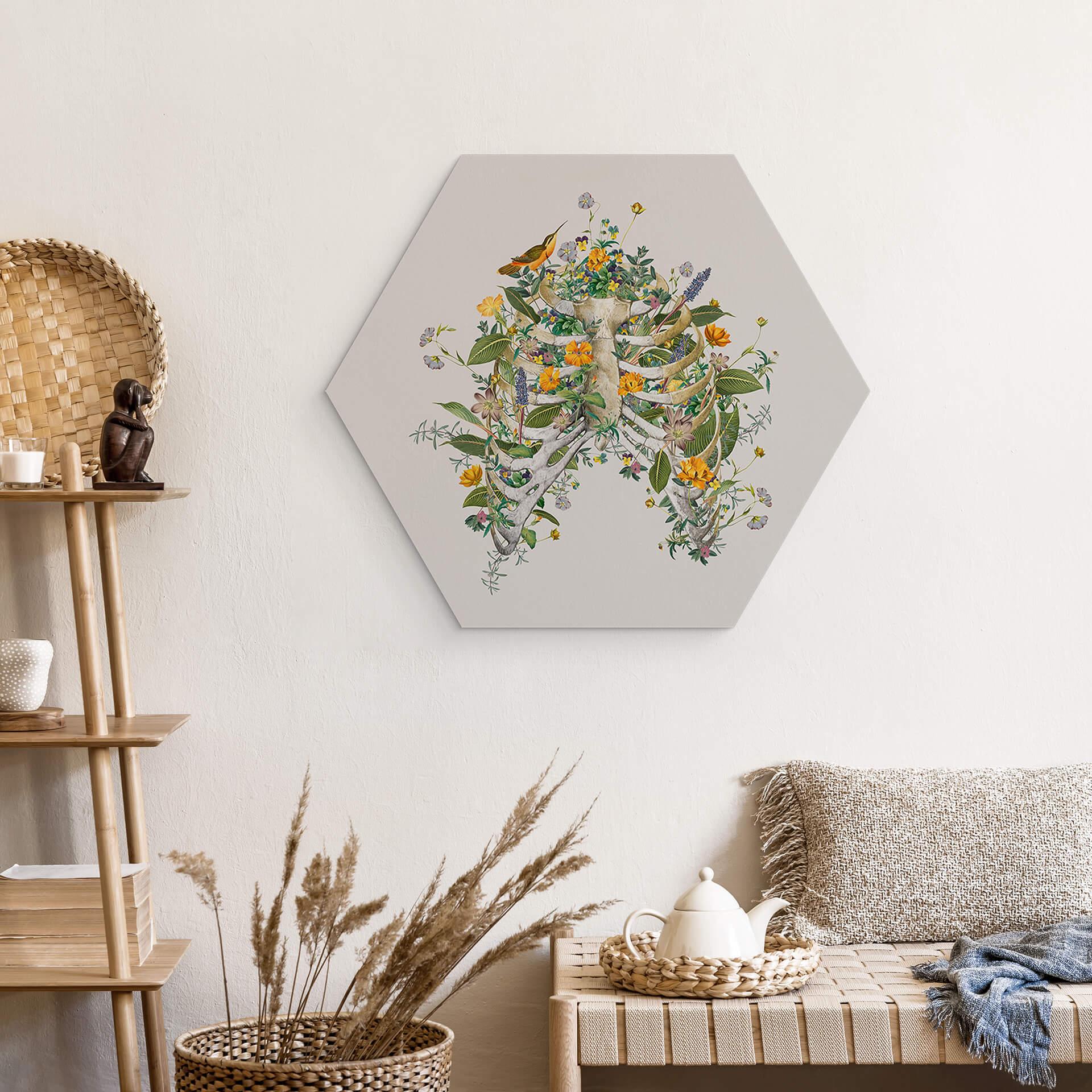 Hexagon Wandbild Frida Floral Studio - Thorax Floral - Alu-Dibond