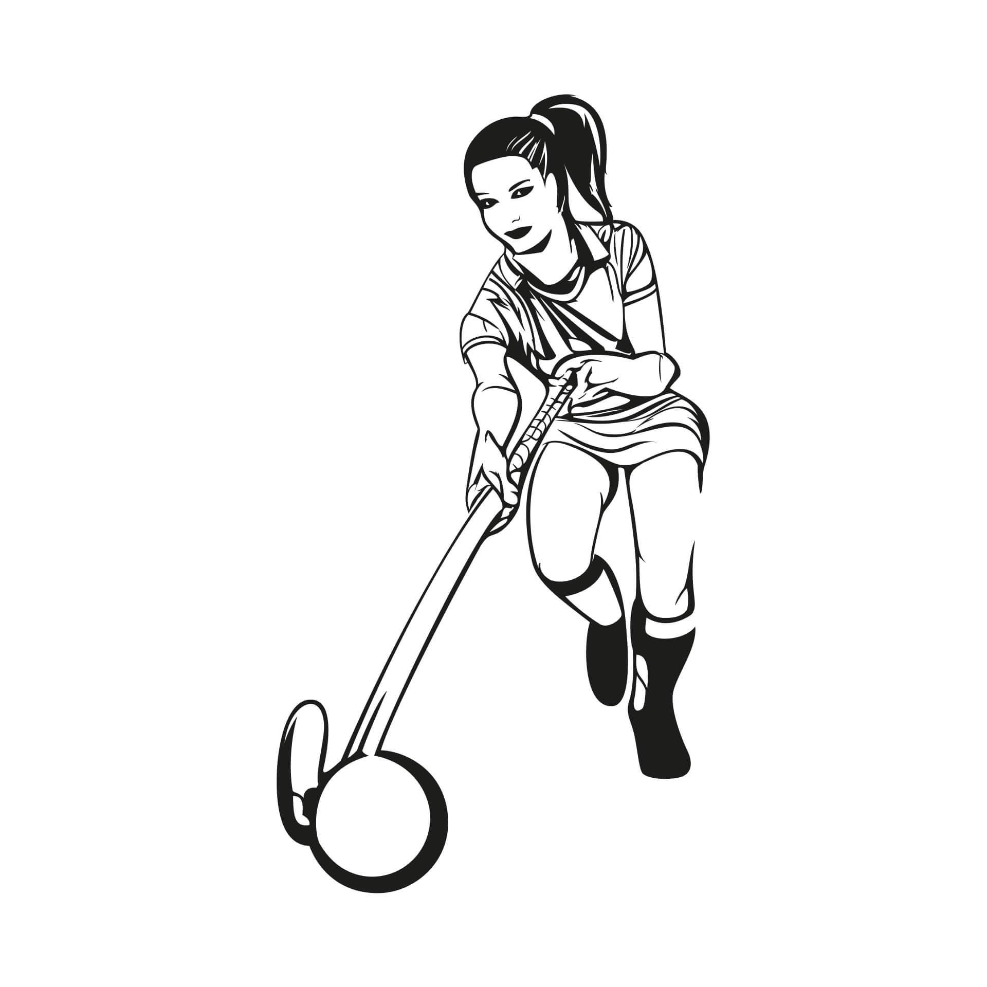 Wandtattoo Hockeydamen