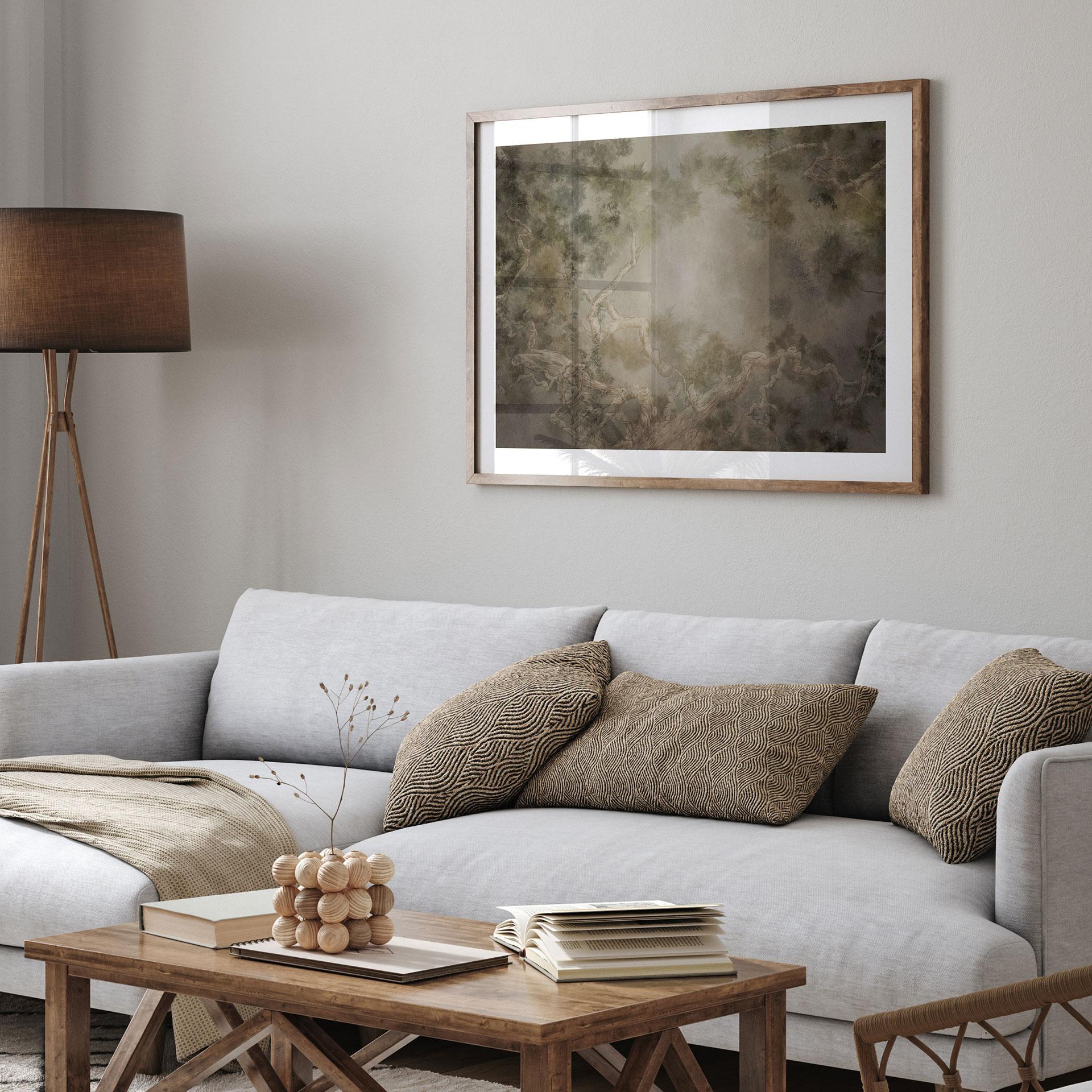 Poster Wald mit Blick in die Baumwipfel - Ms Tiff