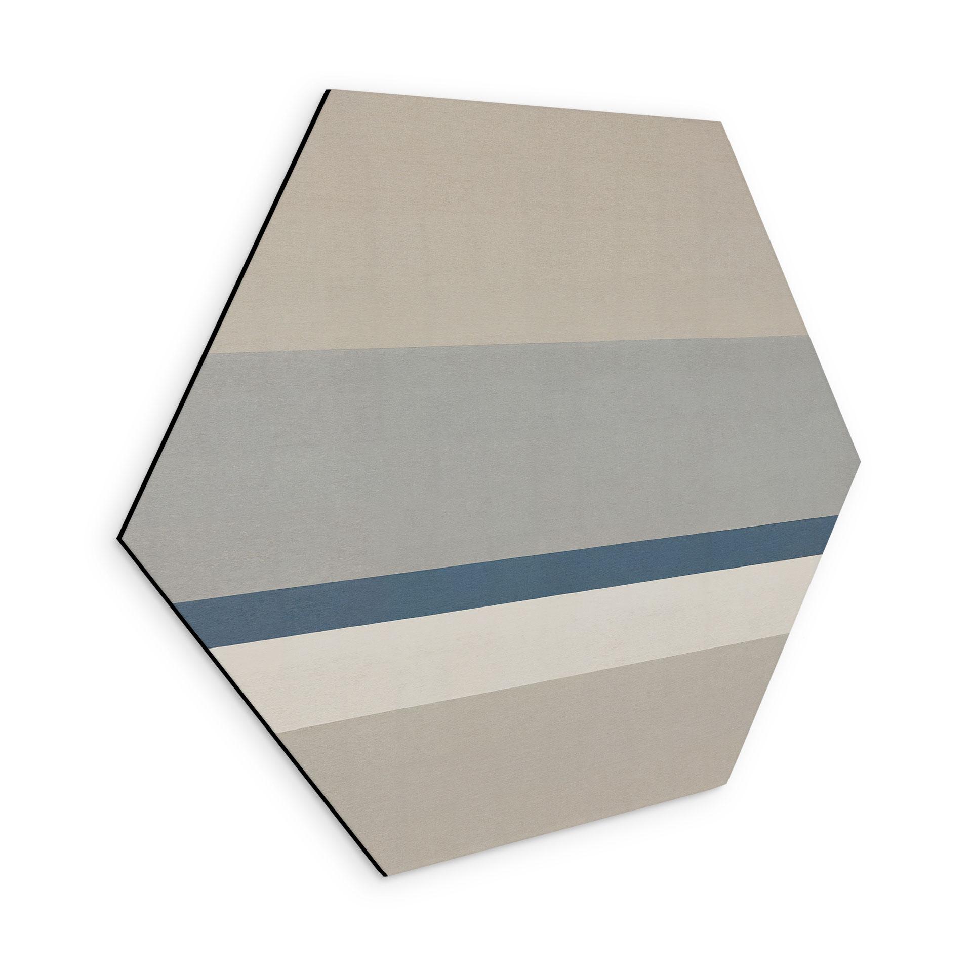 Quadro da parete esagonale Agnes Balance - Strisce orizzontali - Sir Edward x Grigory Gladarev - Alu-Dibond