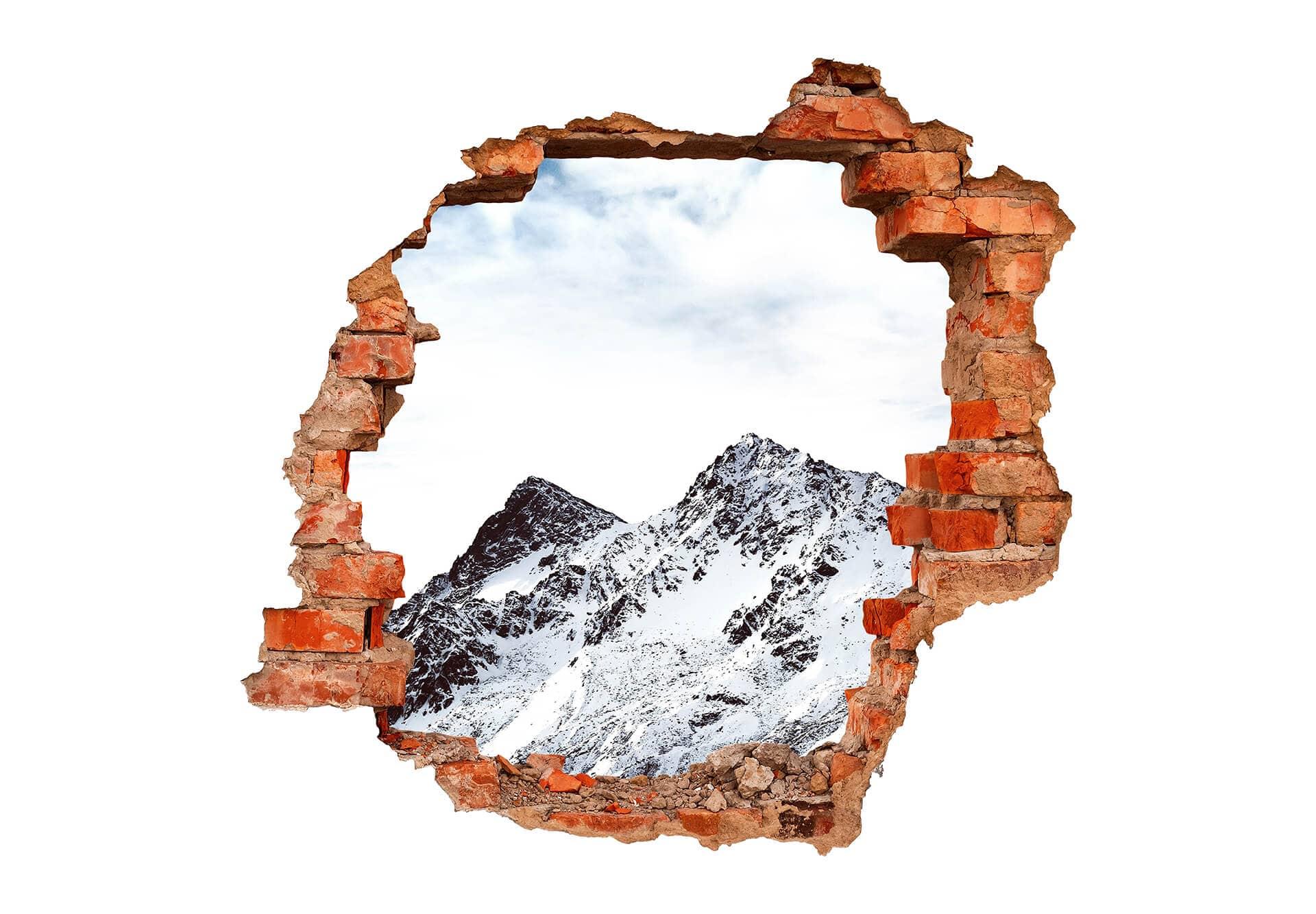 Adesivo 3D – Montagna innevata