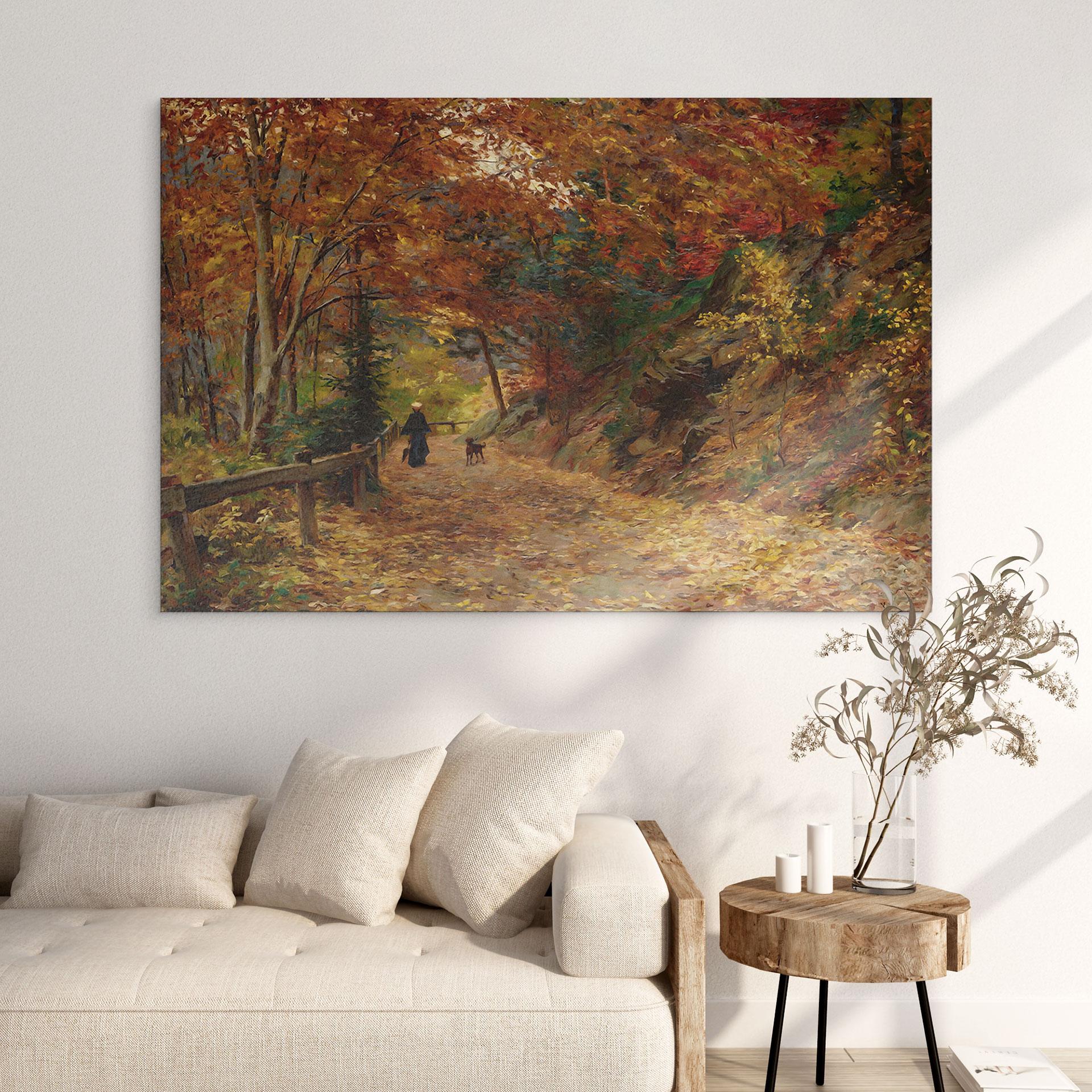Wanddecoratie Wisinger-Florian - Vallende bladeren - Alu-Dibond