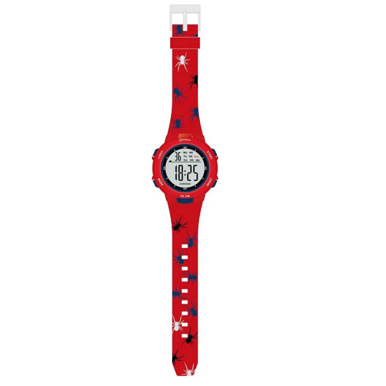 Sport Armbanduhr | Digitale Uhr für Kinder und Jugendliche | Rot Spinnen