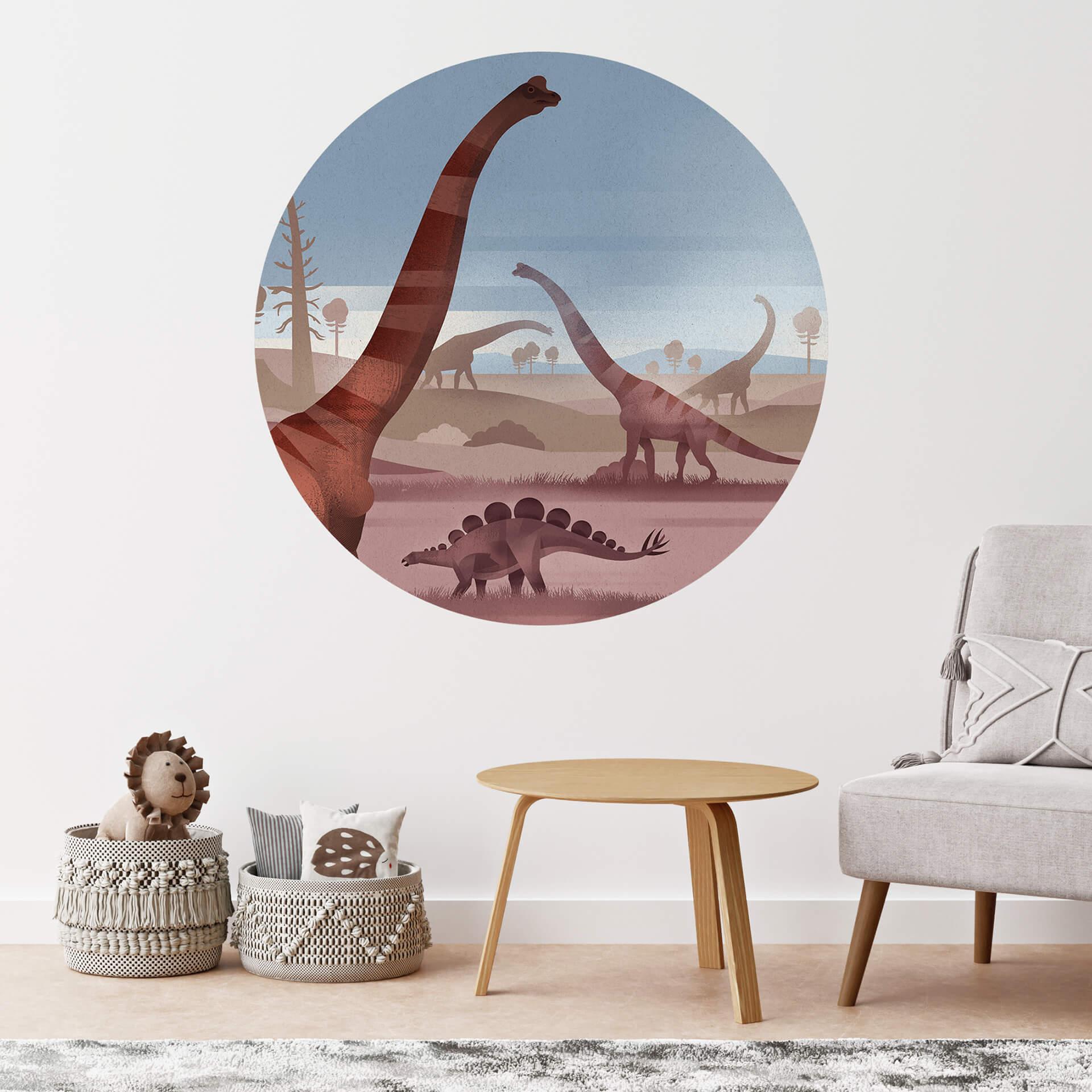 Wall Sticker Braun - I dinosaurernes land