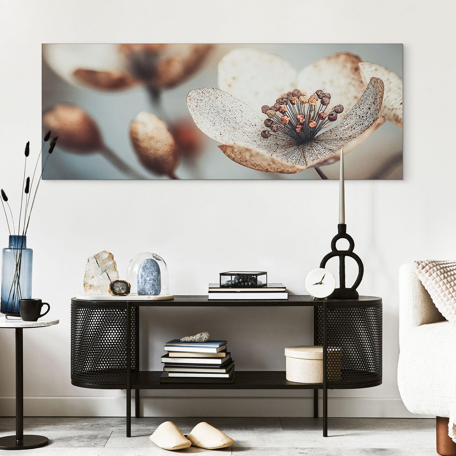 Billede Boho tørret blomst makro - Treechild panorama – print på aluminium