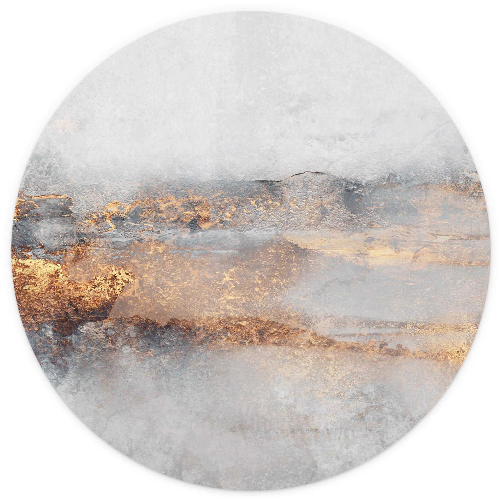 Behangcirkel Fredriksson - Golden Trace in the Mist - vliesbehang/zelfklevend vliesbehang
