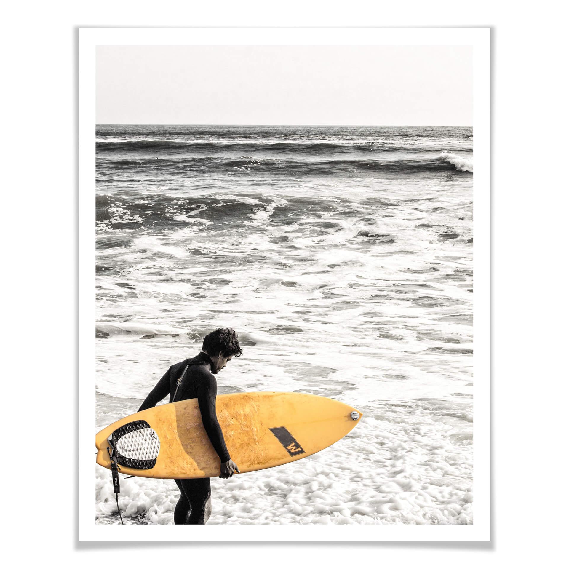 Póster - La tabla de surf amarilla