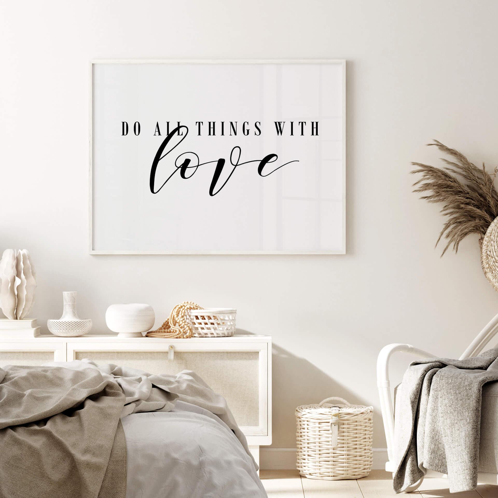 Plakat - Do all things with love
