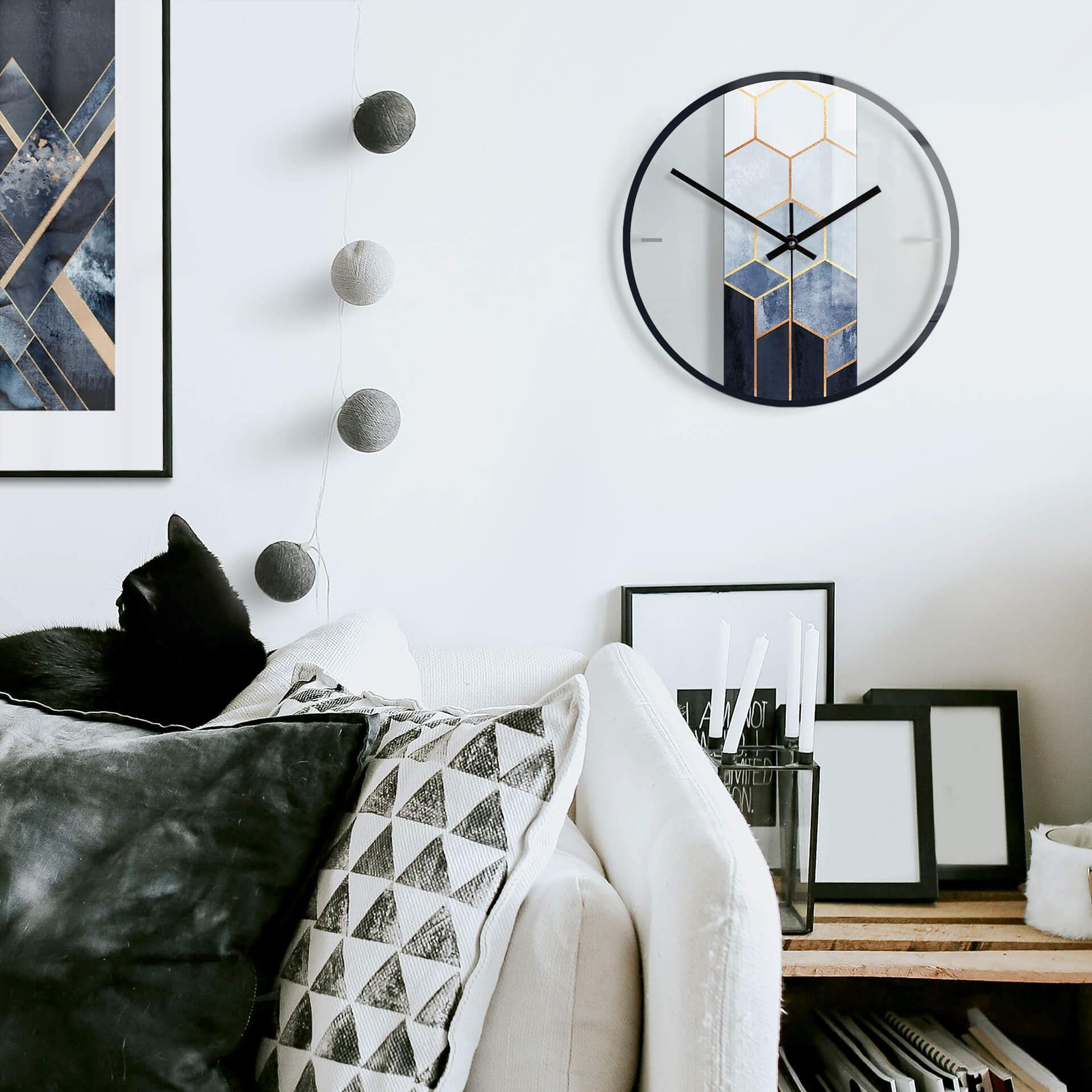Orologio in vetro Fredriksson - Esagoni