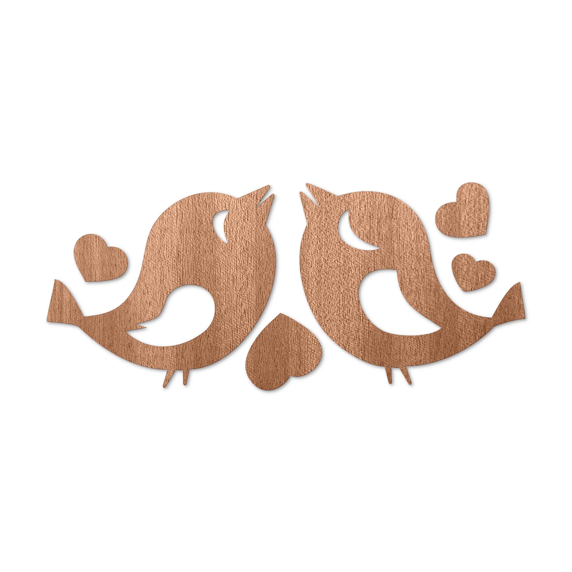 Decori in mogano - Lovebirds