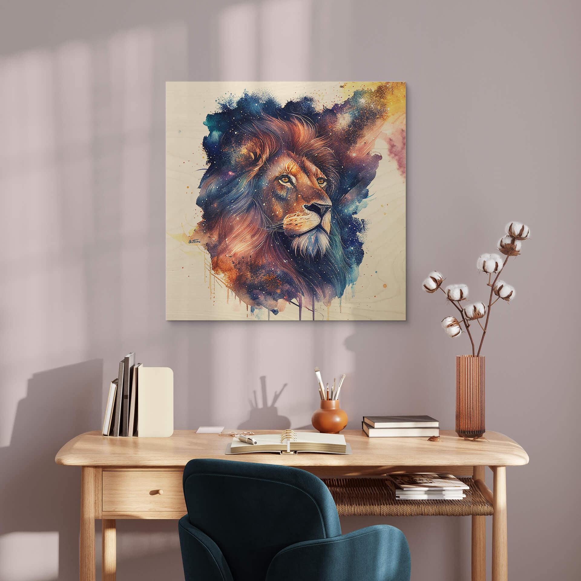 Træplakat Heine - Strong Lion