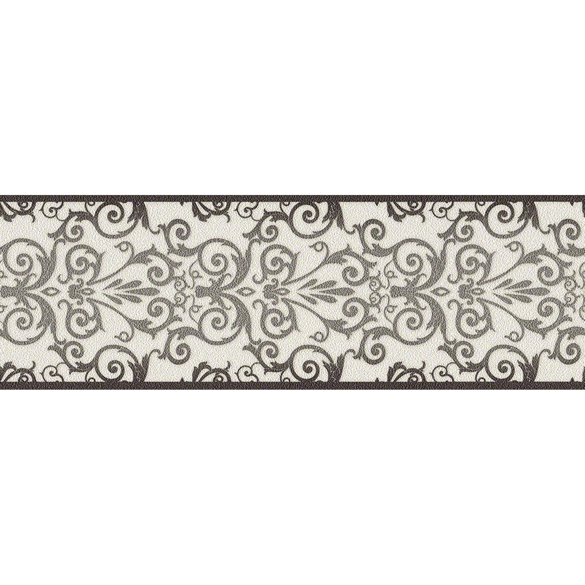 Versace Tapetbanner Herald Sort, Metallisk, Hvid