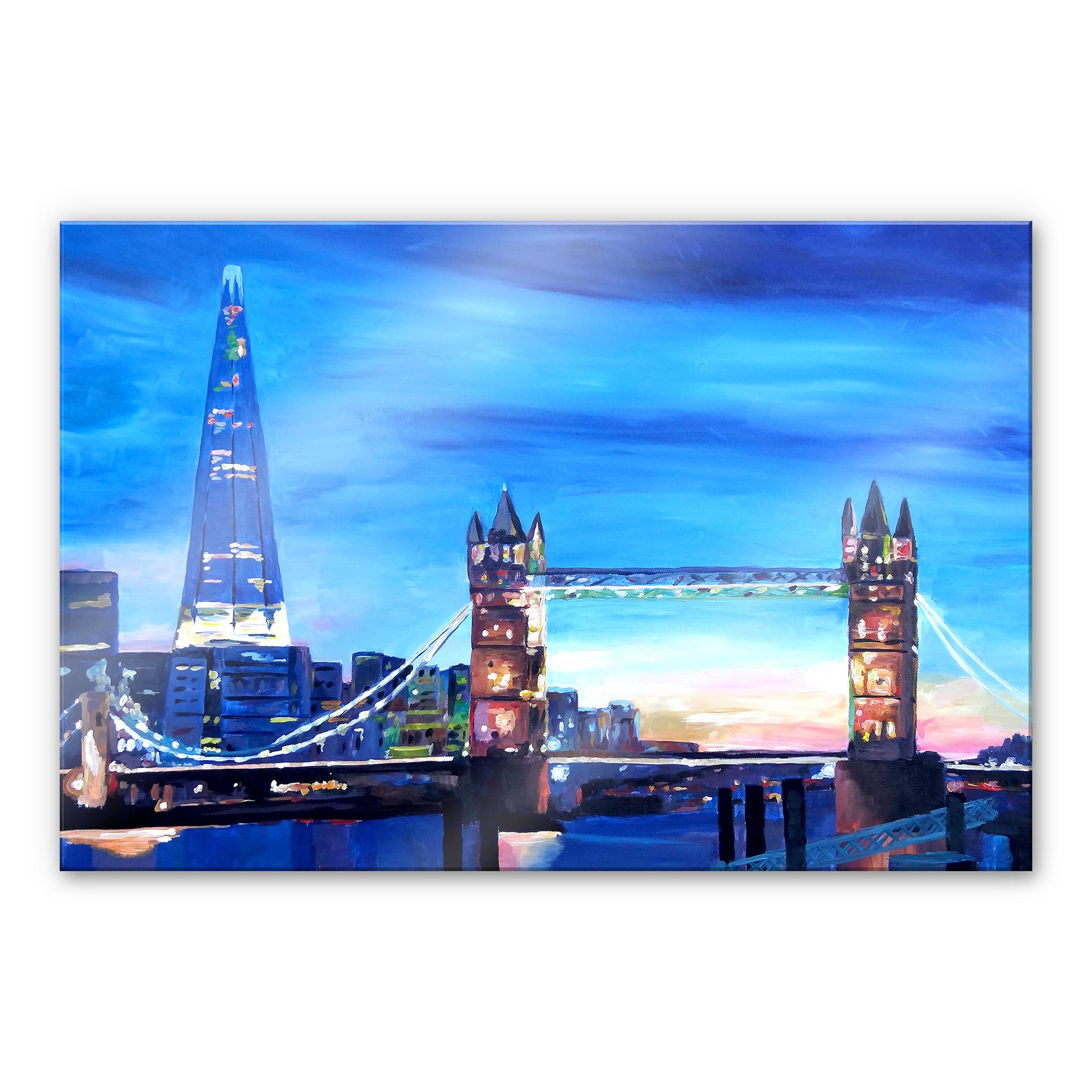 Akrylbillede Bleichner - London Tower Bridge og The Shard