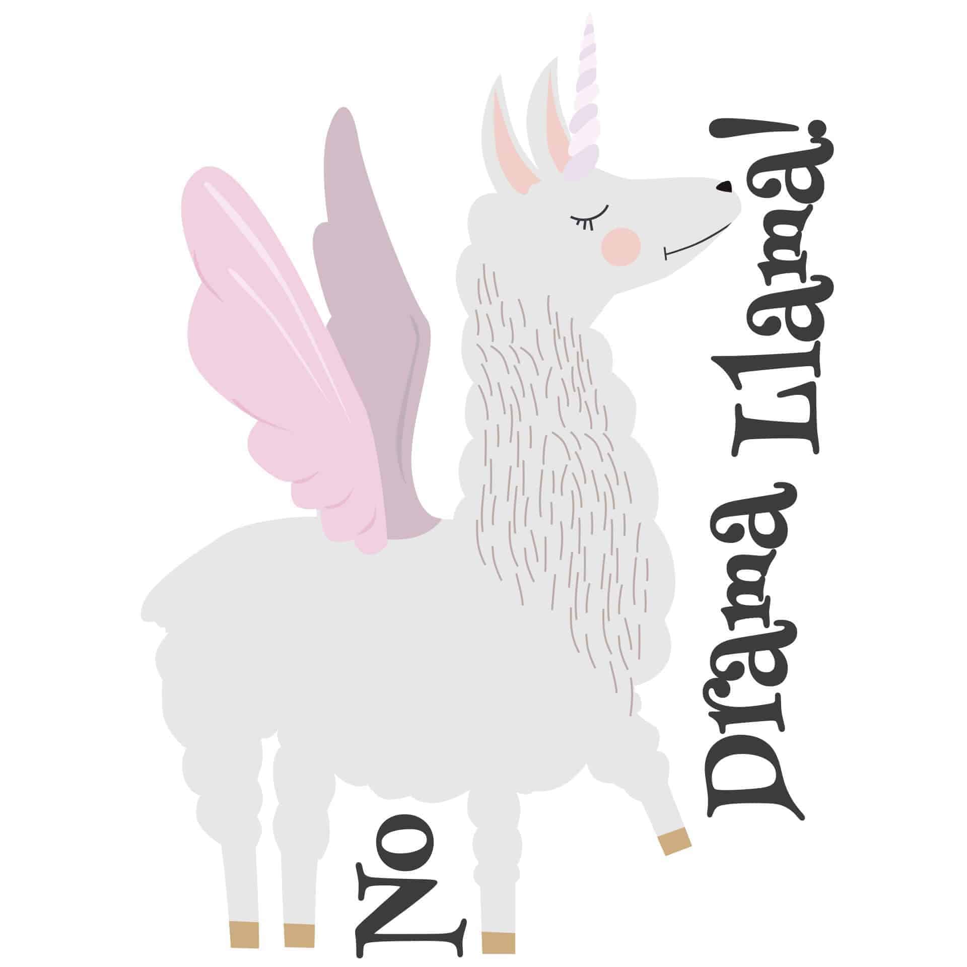 Muursticker No Drama Llama