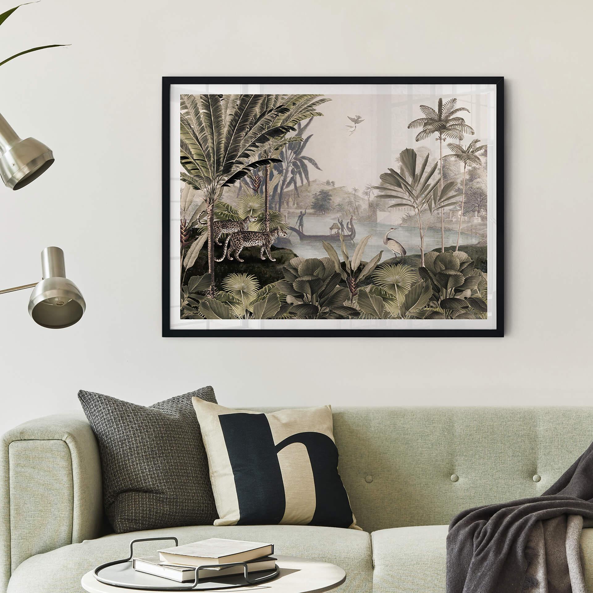 Póster Sir Edward - Paisaje con leopardos