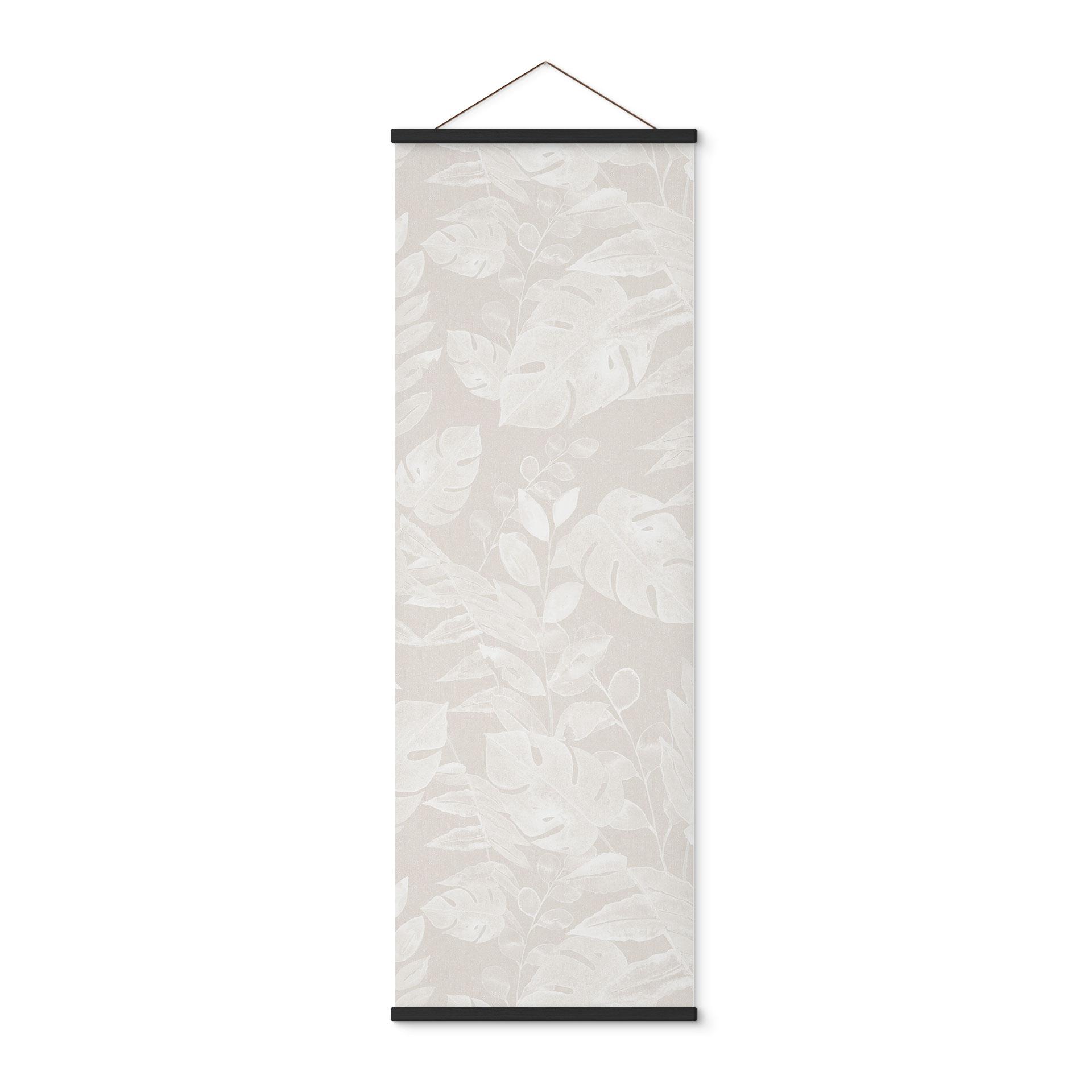 Tekstil plakat Tropical Leaves Beige - Bloomery Decor - Panorama