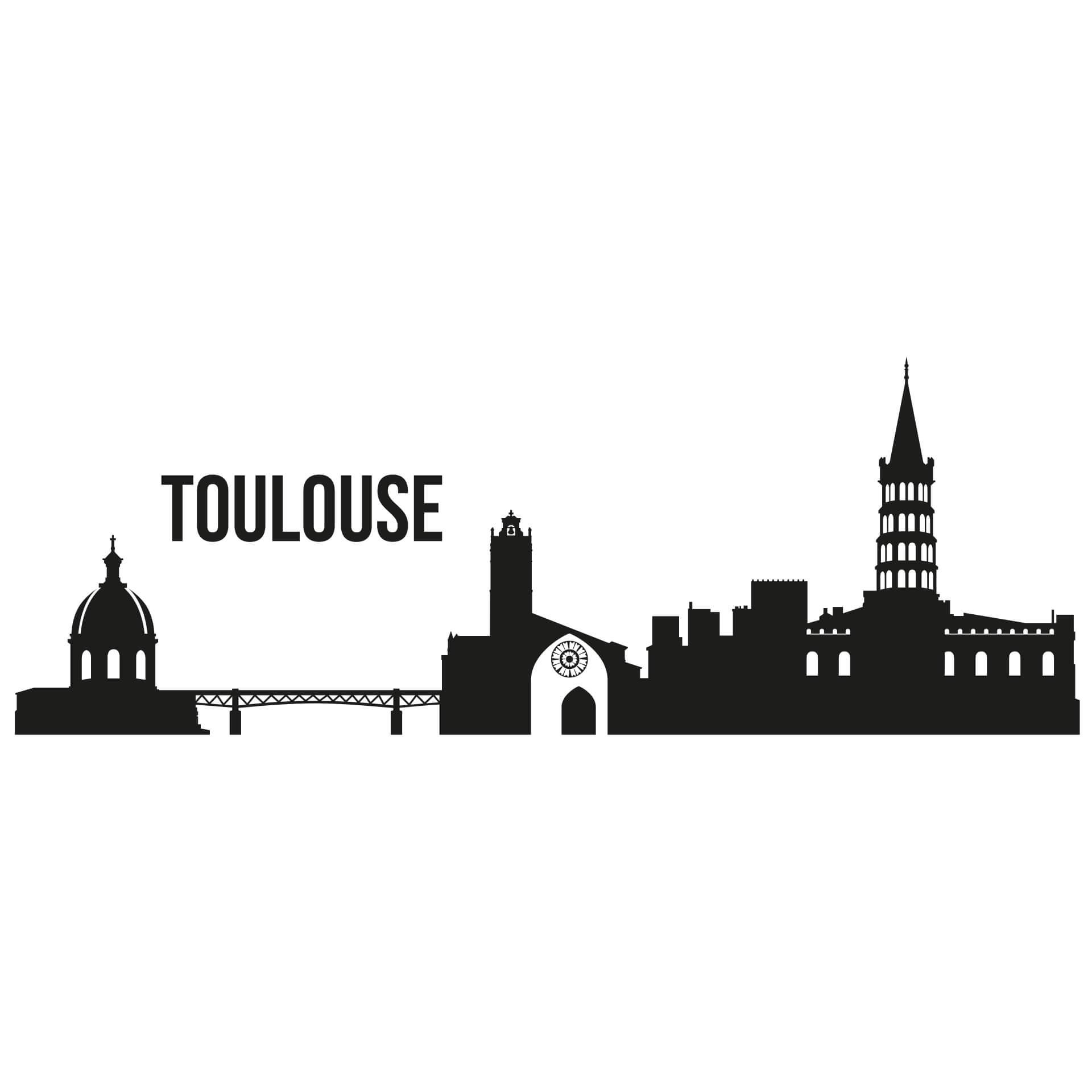 Wandtattoo Skyline Toulouse