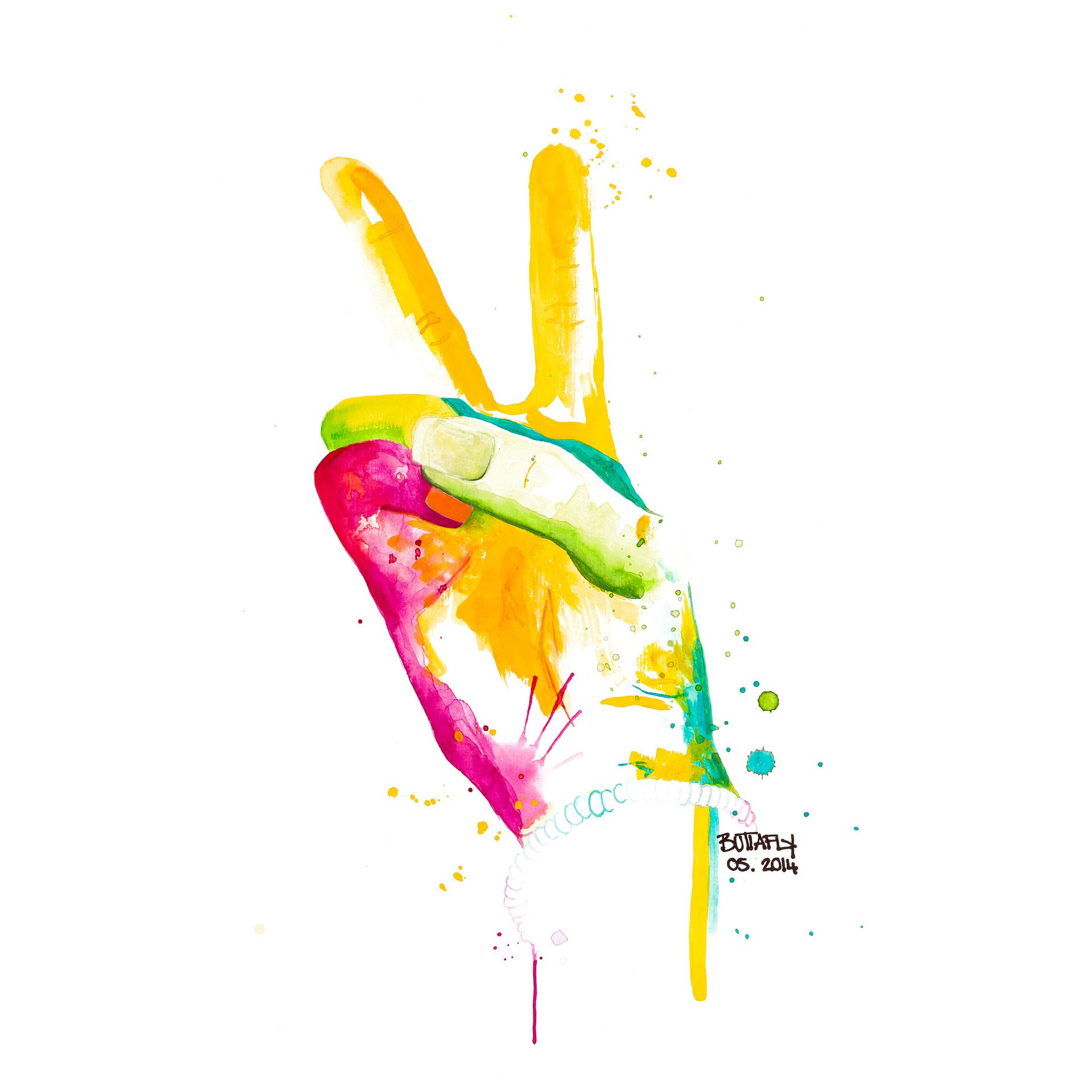 Fotobehang Buttafly - Peace 02