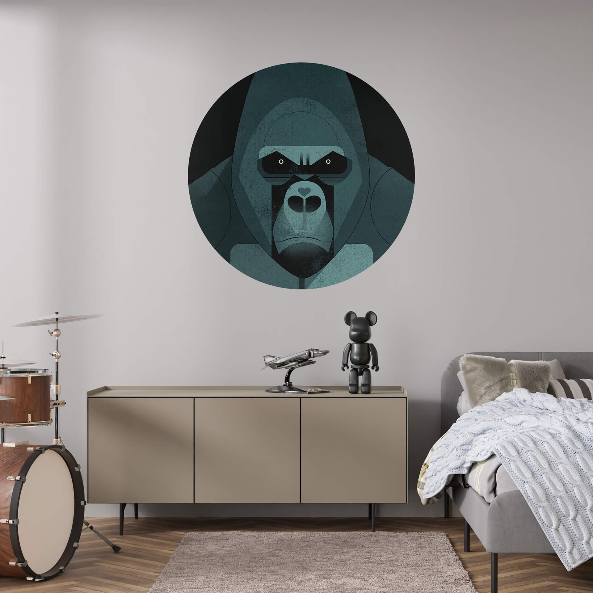 Wall Sticker Gorilla - Braun
