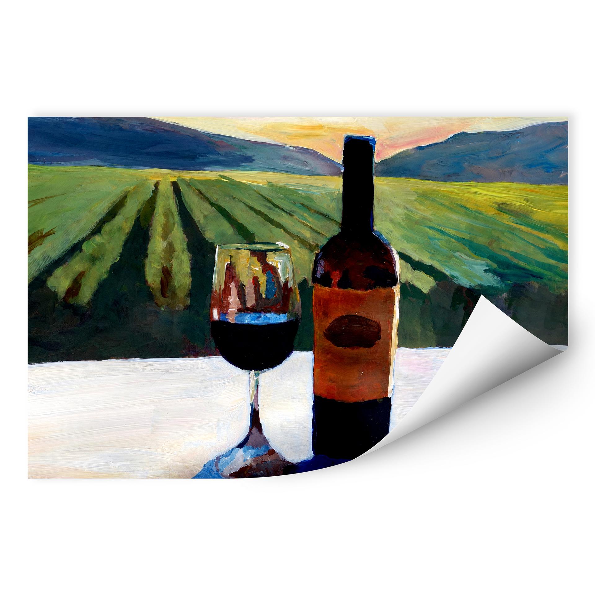 Muurprints Bleichner - Wijn in Napa Valley
