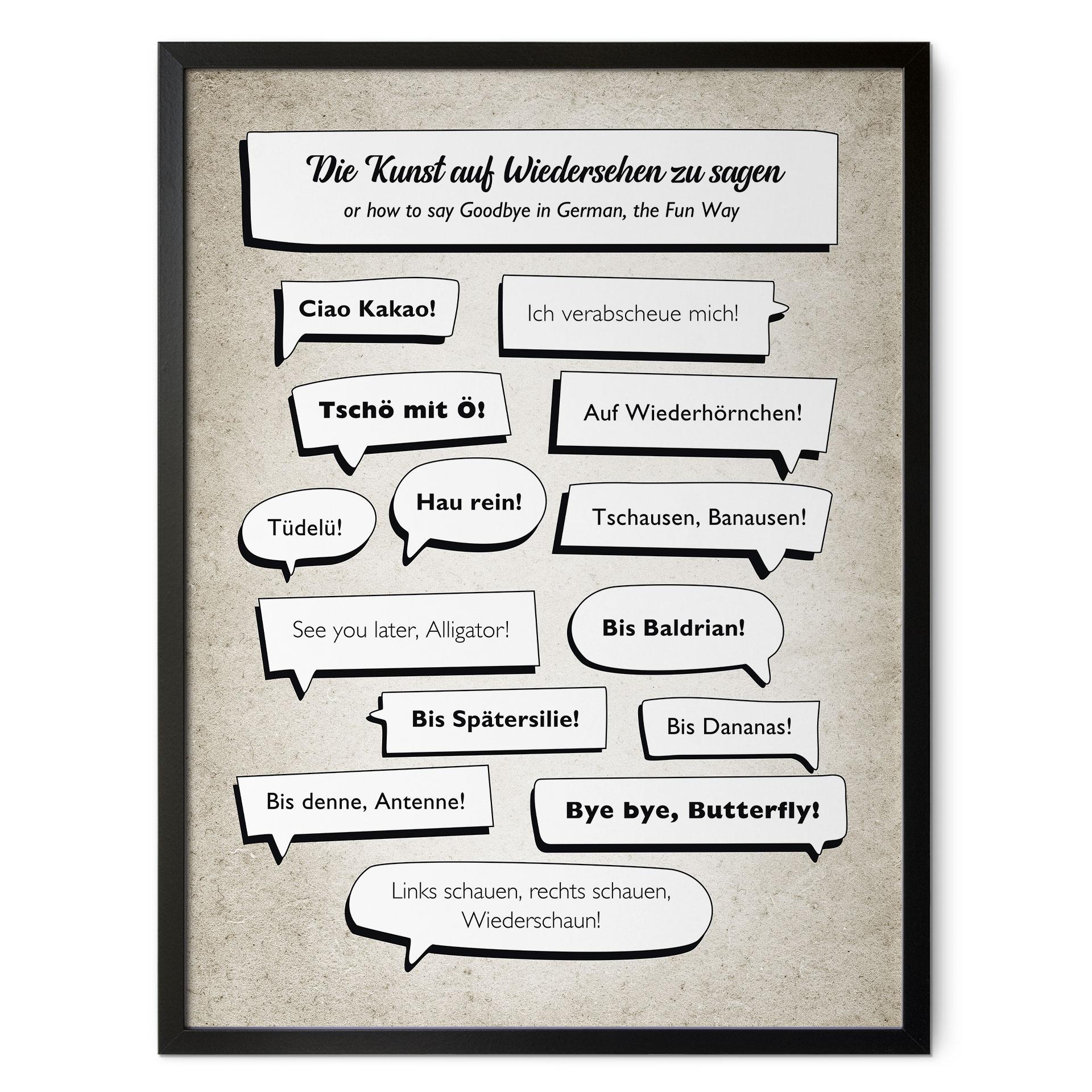 Poster Die lustigsten Abschiedsgrüße