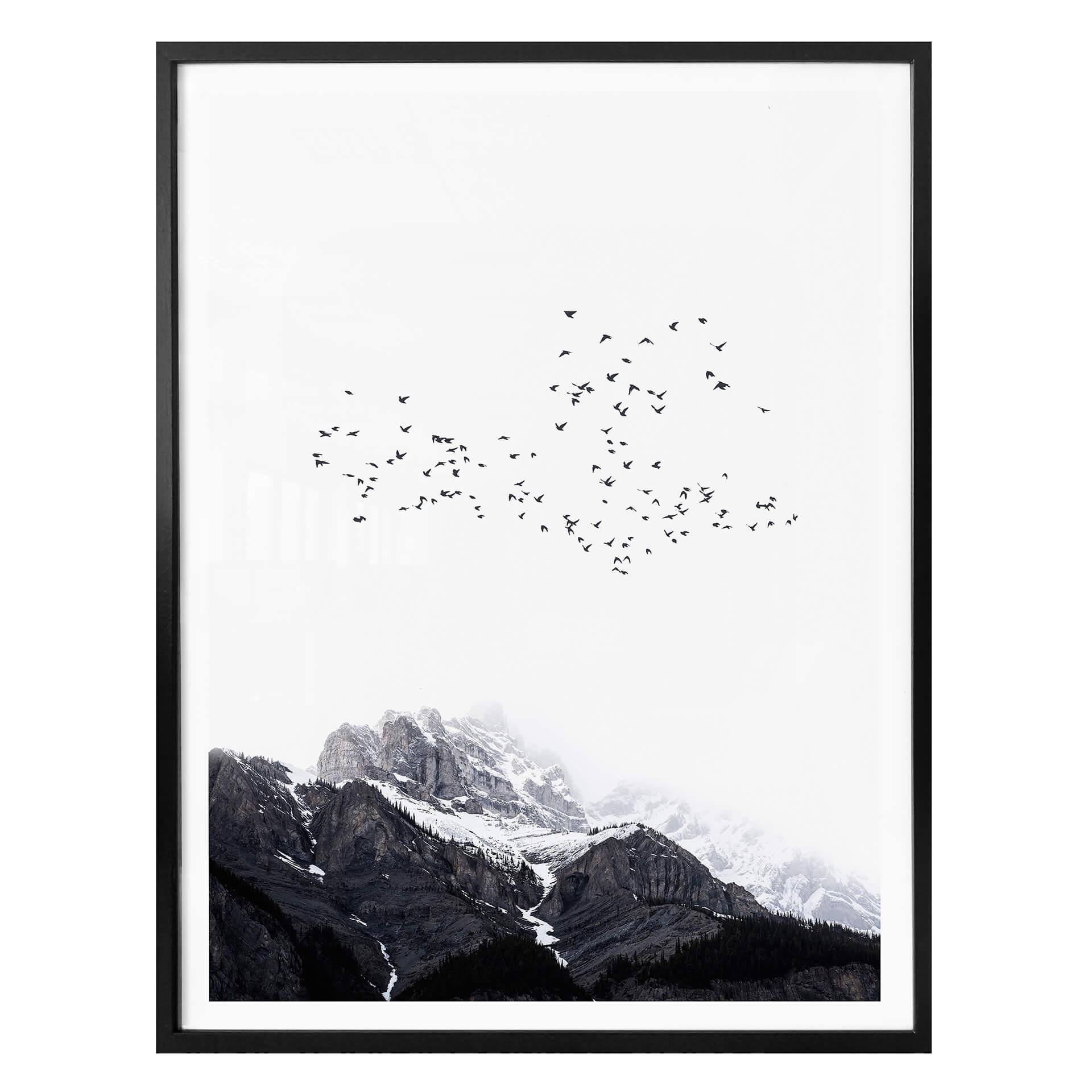 Póster Kubistika - En lo alto de las montañas