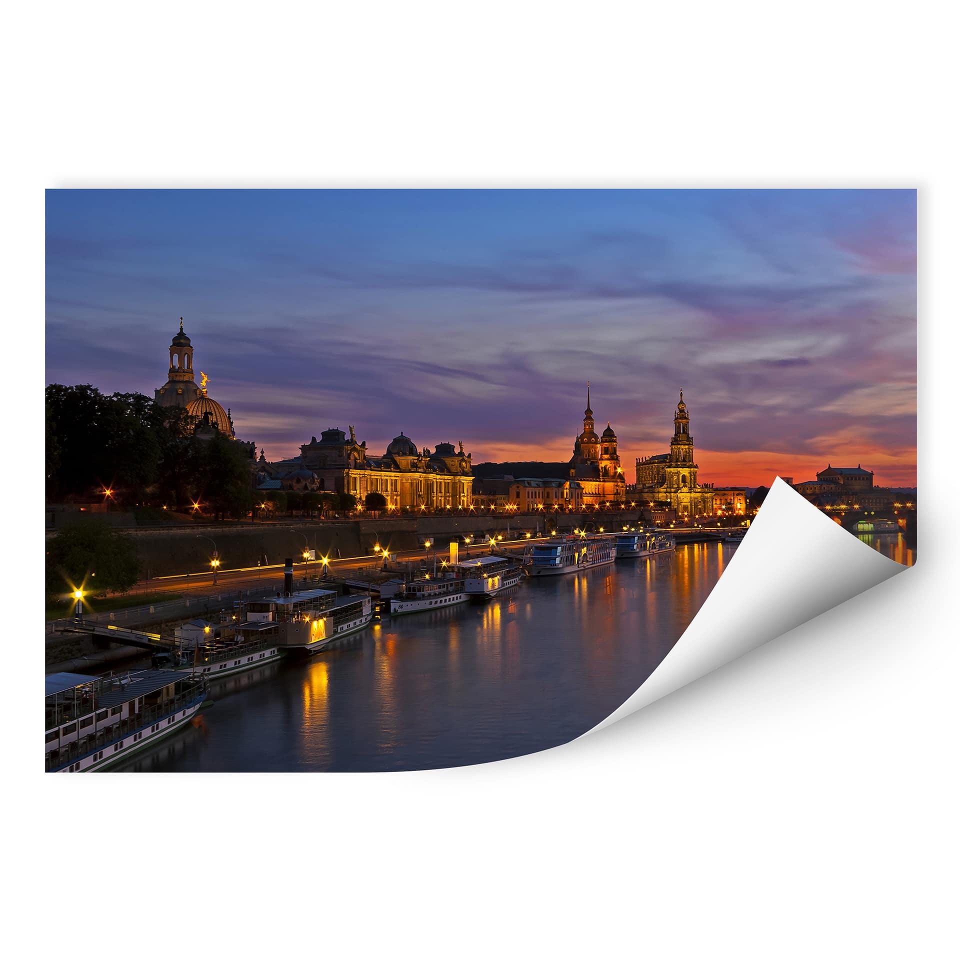 Wallprint W - Dresden im Nachtlicht