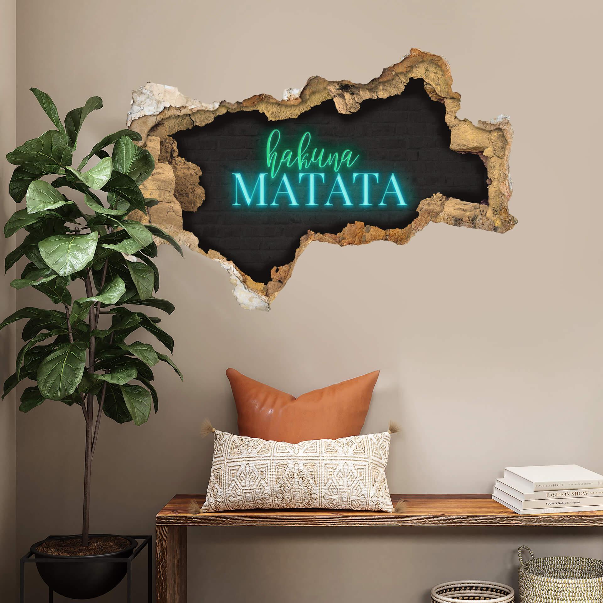 Sticker Mural Lumière au néon Hakuna Matata