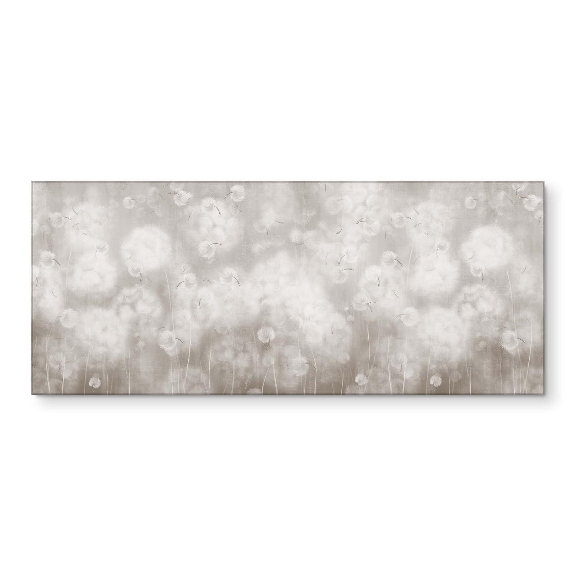 Bloemen Keukenachterwand paardenbloem droom in beige - Ms Tiff