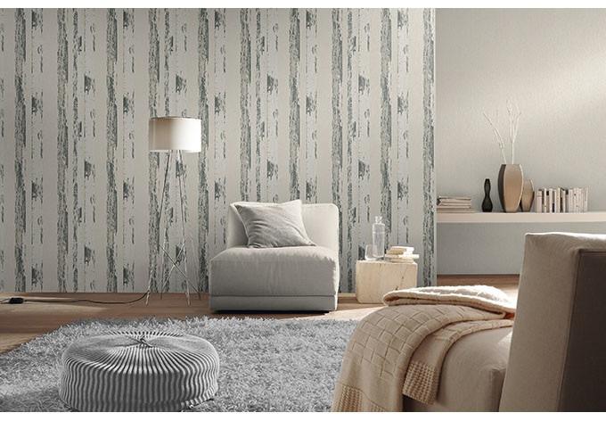 Rasch Vliestapete Amélie silber, metallic, creme, beige,