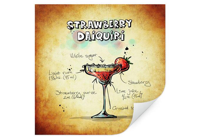 Wallprint Strawberry Daiquiri - quadratisch