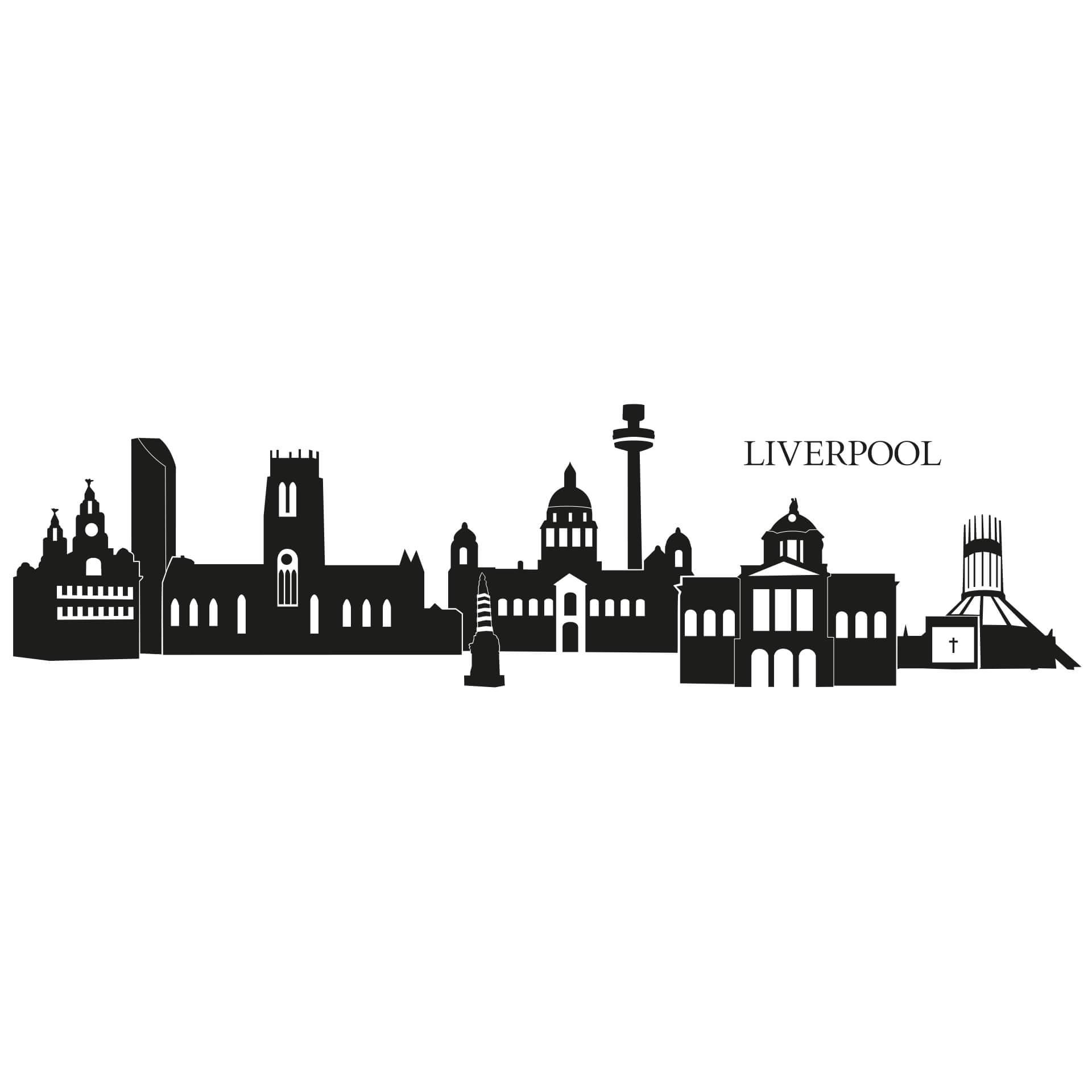 Wallsticker Liverpool Skyline