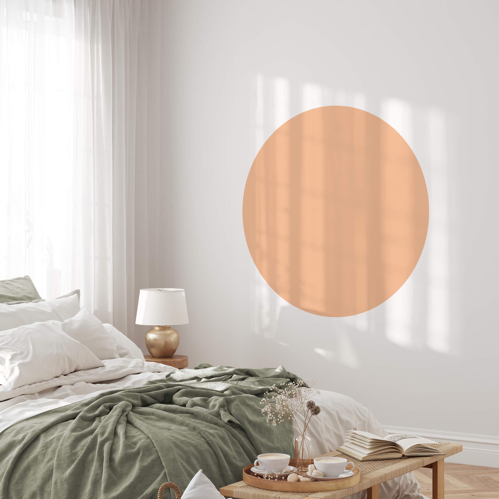 Muursticker Peach-kleurige cirkel